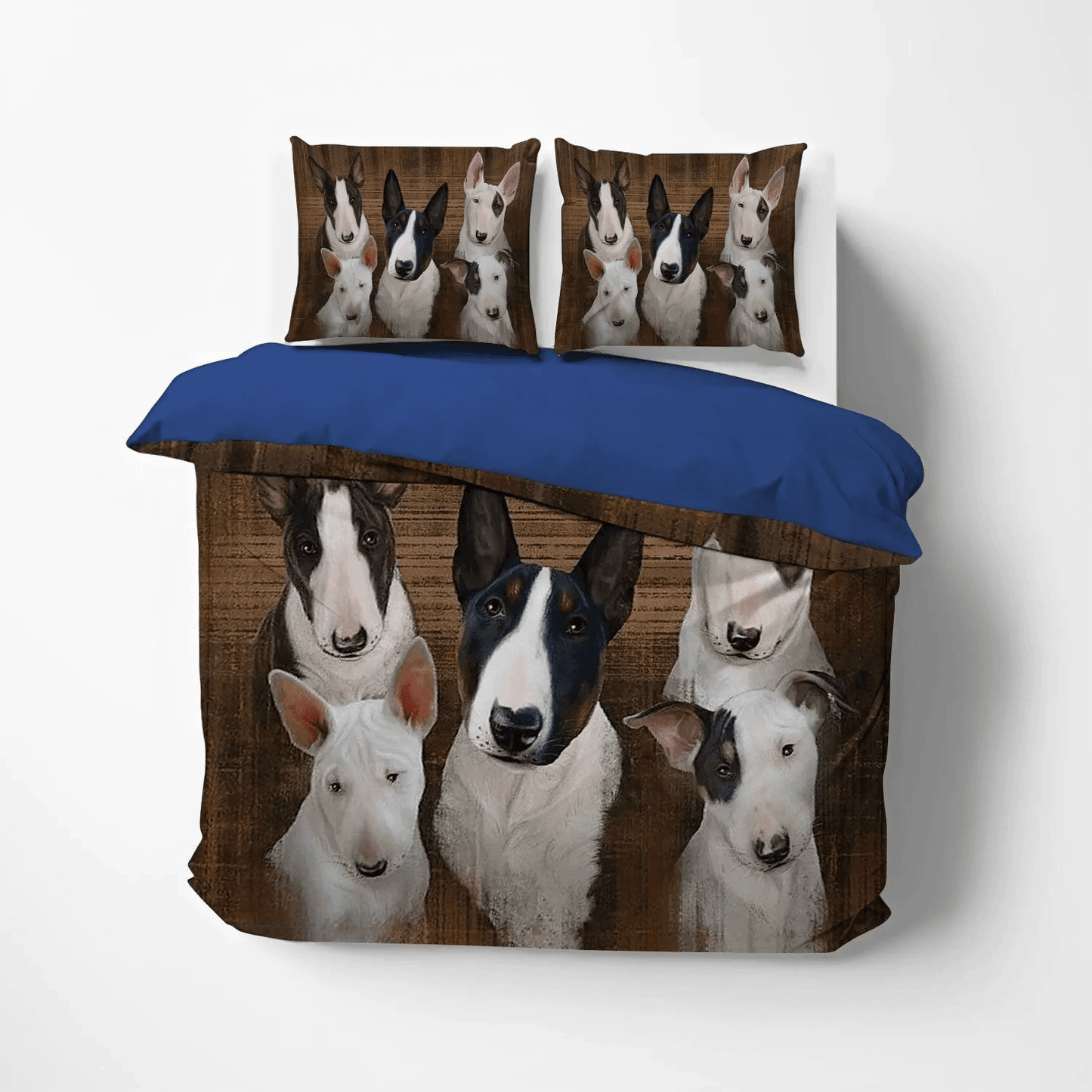 Bull Terrier Mom Queen Size Bedding Set, Bull Terrier Soft Duvet Cover Set, Bull Terrier Bedding Set, Gifts for Bull Terrier