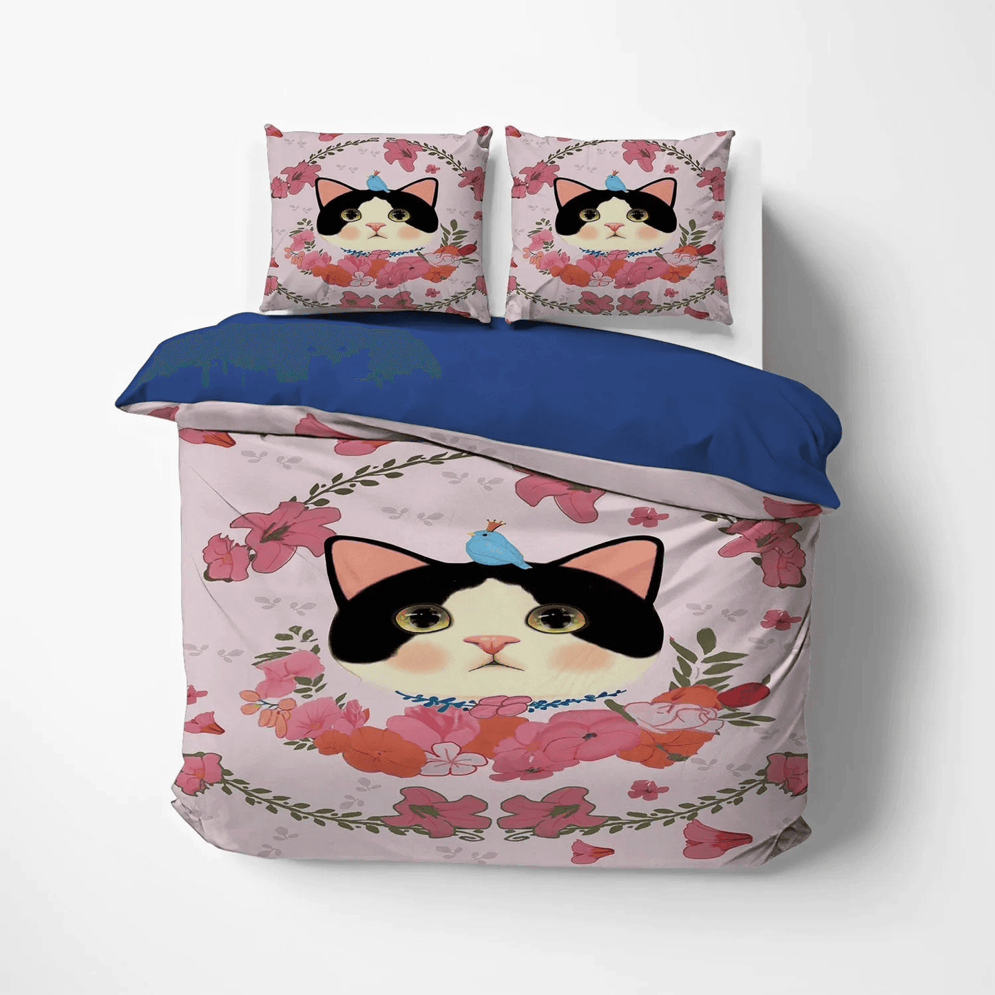 Cat Tracks Queen Size Bedding Set, Cat Paw Soft Duvet Cover Set, Cat King Size Bedding Set, Cat PTS Bedding Set, Gifts for Cat