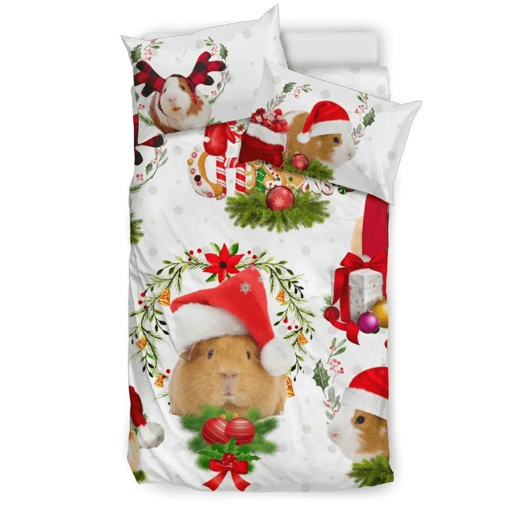 Personalized 3-piece Duvet Cover Bedding Set Christmas Guinea Pig CD Bedding Set