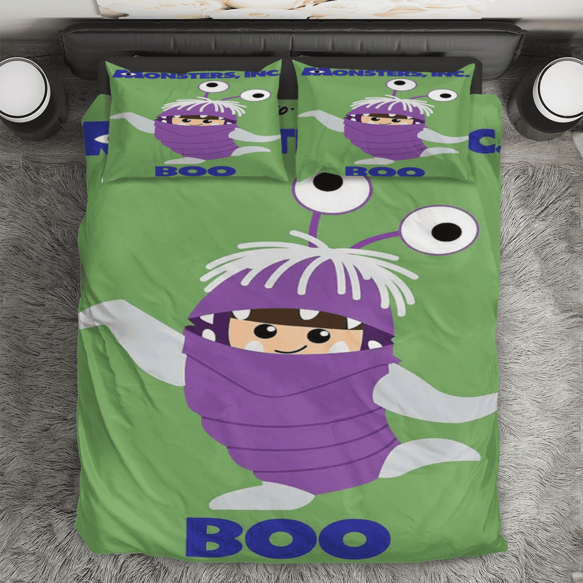 Characters Boo Monsters Inc Monsters University Movie Disney Pixar 3PCS 3PCS Bedding Set Duvet Cover And Pillow Cases Gift For Fan