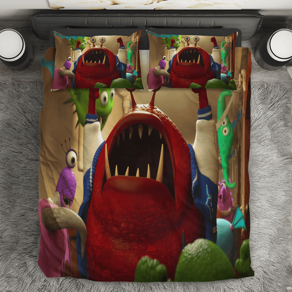 Characters v31 Monsters Inc Monsters University Movie Disney Pixar 3PCS 3PCS Bedding Set Duvet Cover And Pillow Cases Gift For Fan