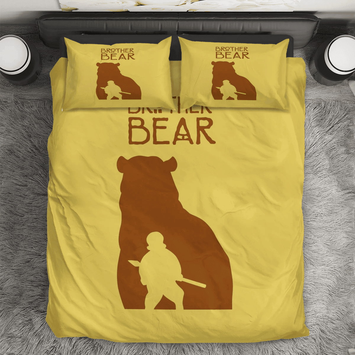 Brother Bear Poster 7 3PCS 3PCS Bedding Set Duvet Cover And Pillow Cases Gift For Fan
