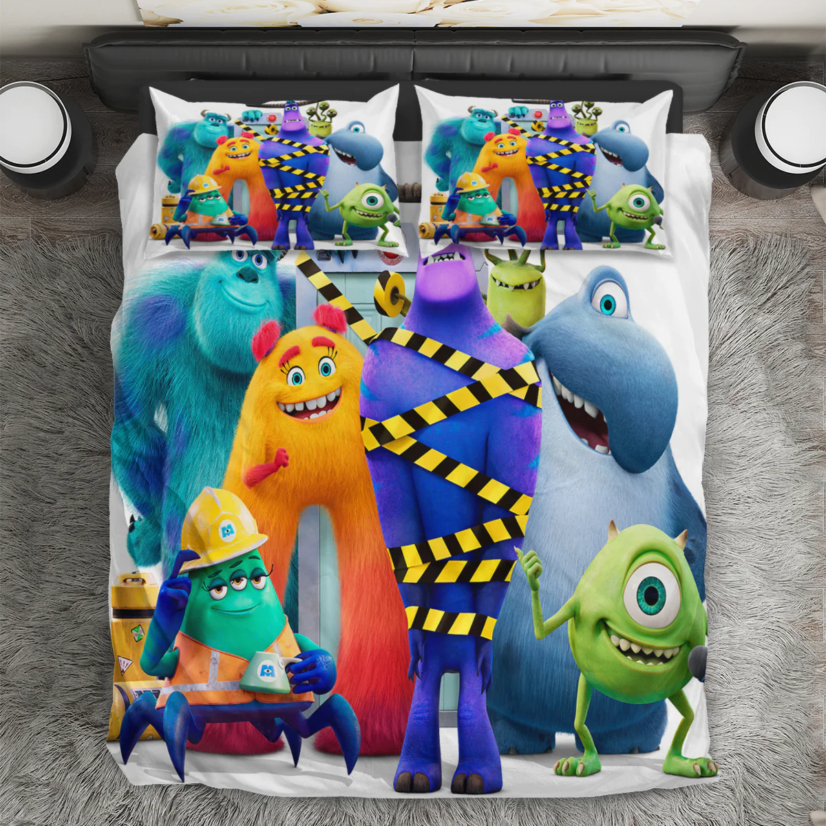 Characters v44 Monsters Inc Monsters University Movie Disney Pixar 3PCS 3PCS Bedding Set Duvet Cover And Pillow Cases Gift For Fan