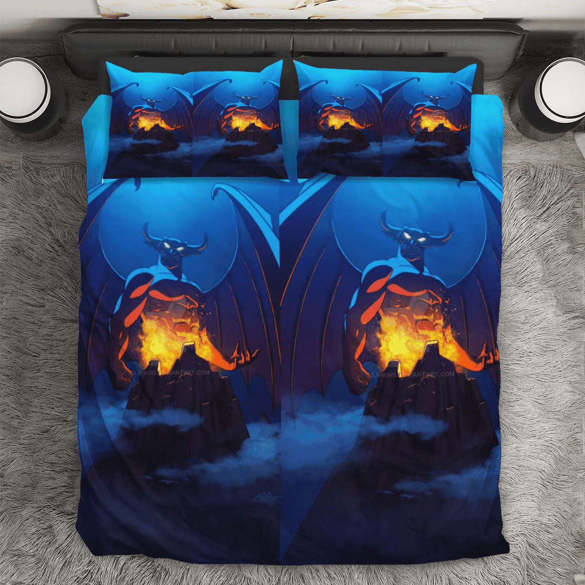 Chernabog Fantasia Poster 5 3PCS 3PCS Bedding Set Duvet Cover And Pillow Cases Gift For Fan