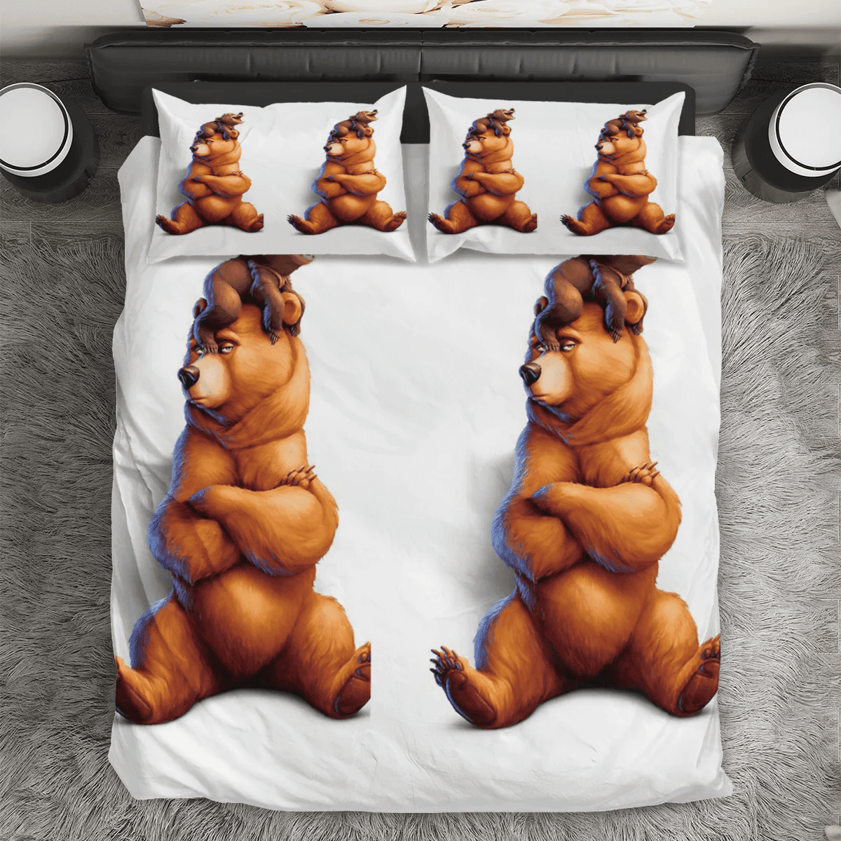 Brother Bear Poster 8 3PCS 3PCS Bedding Set Duvet Cover And Pillow Cases Gift For Fan