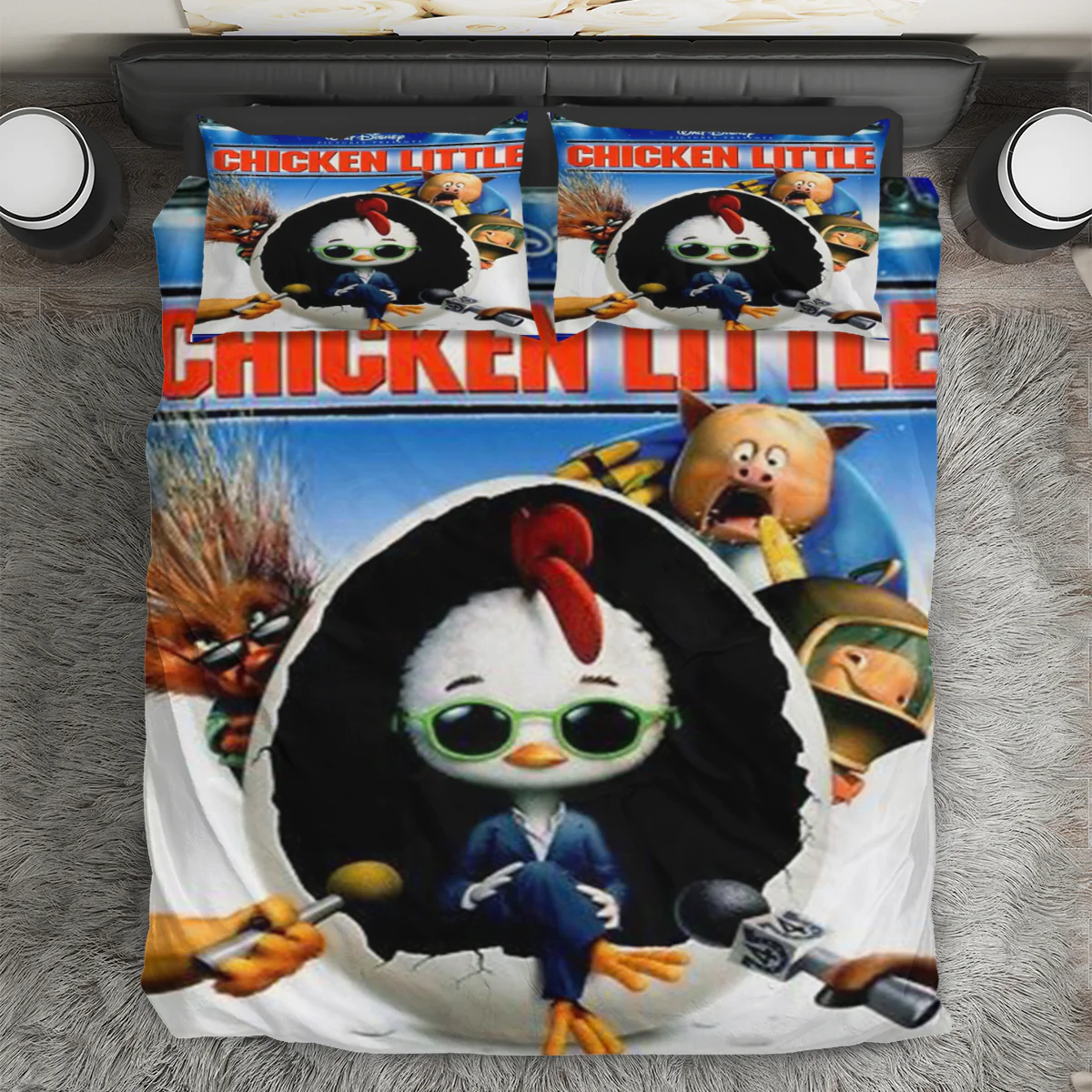 Chicken Little Poster 3 3PCS 3PCS Bedding Set Duvet Cover And Pillow Cases Gift For Fan