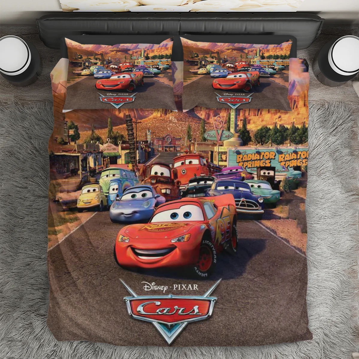 Cars Poster 1 3PCS 3PCS Bedding Set Duvet Cover And Pillow Cases Gift For Fan