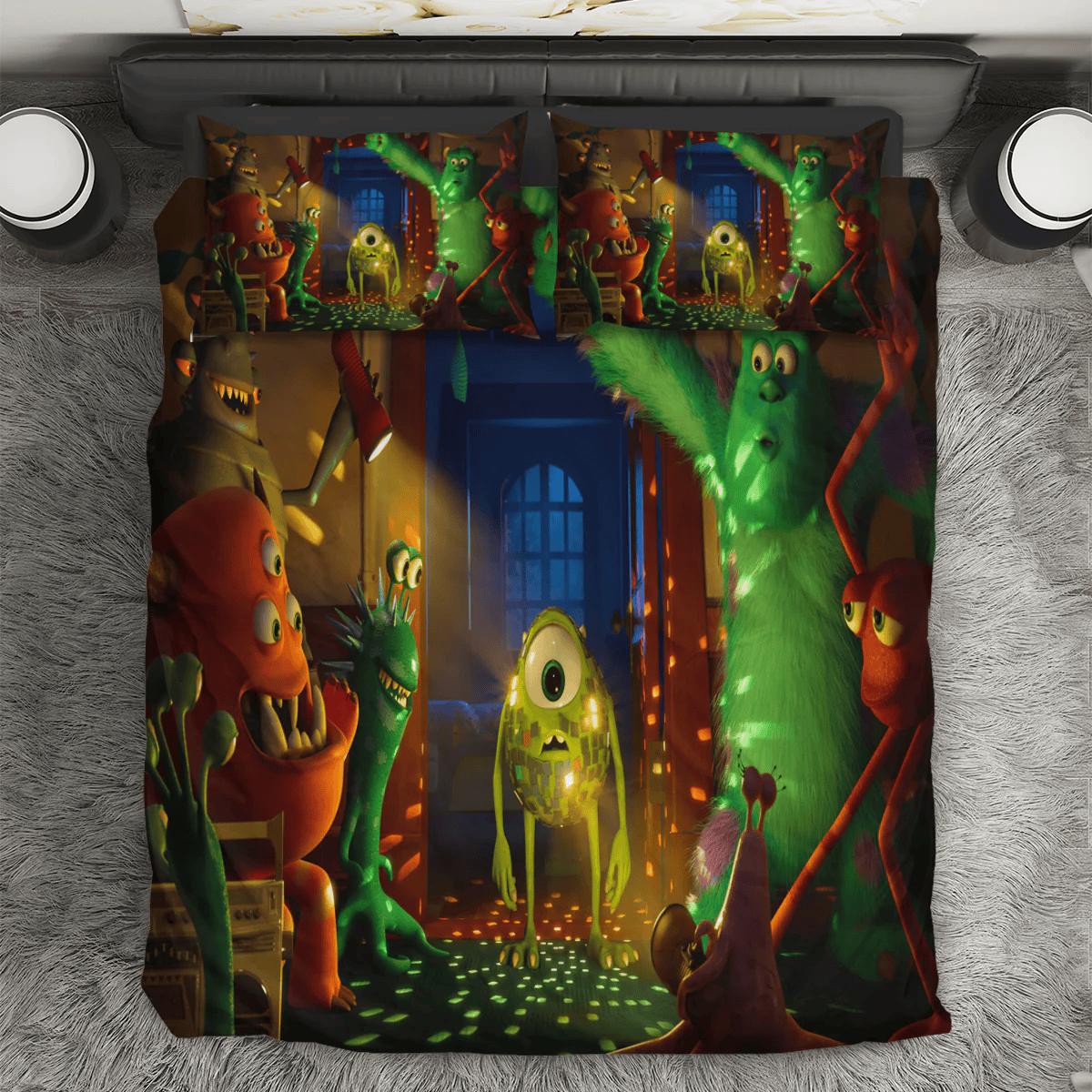Characters v12 Monsters Inc Monsters University Movie Disney Pixar 3PCS 3PCS Bedding Set Duvet Cover And Pillow Cases Gift For Fan