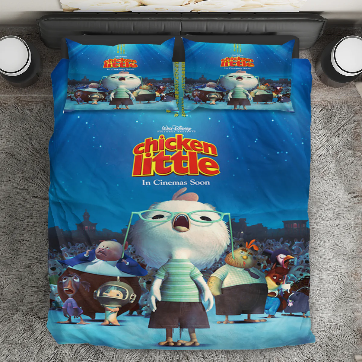 Chicken Little Poster 8 3PCS 3PCS Bedding Set Duvet Cover And Pillow Cases Gift For Fan