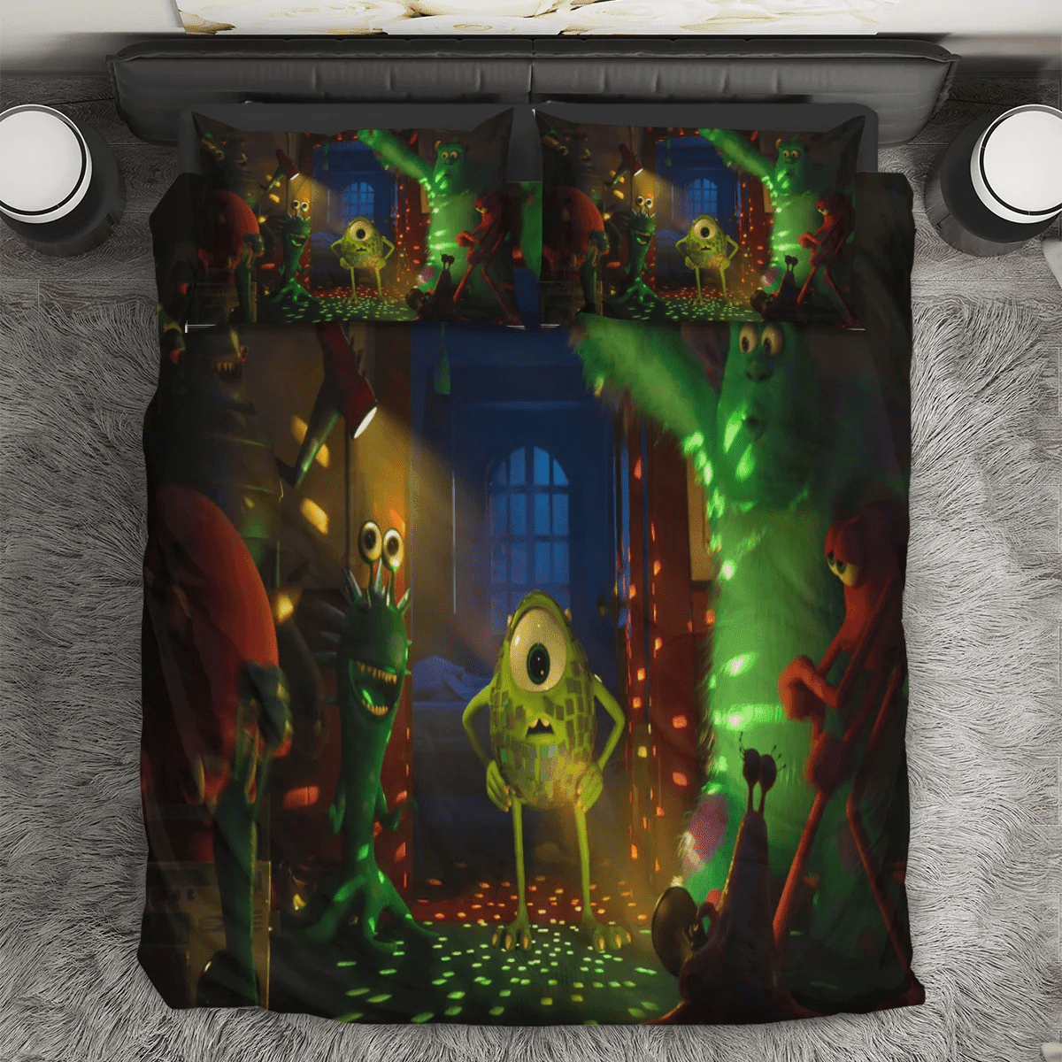 Characters v28 Monsters Inc Monsters University Movie Disney Pixar 3PCS 3PCS Bedding Set Duvet Cover And Pillow Cases Gift For Fan