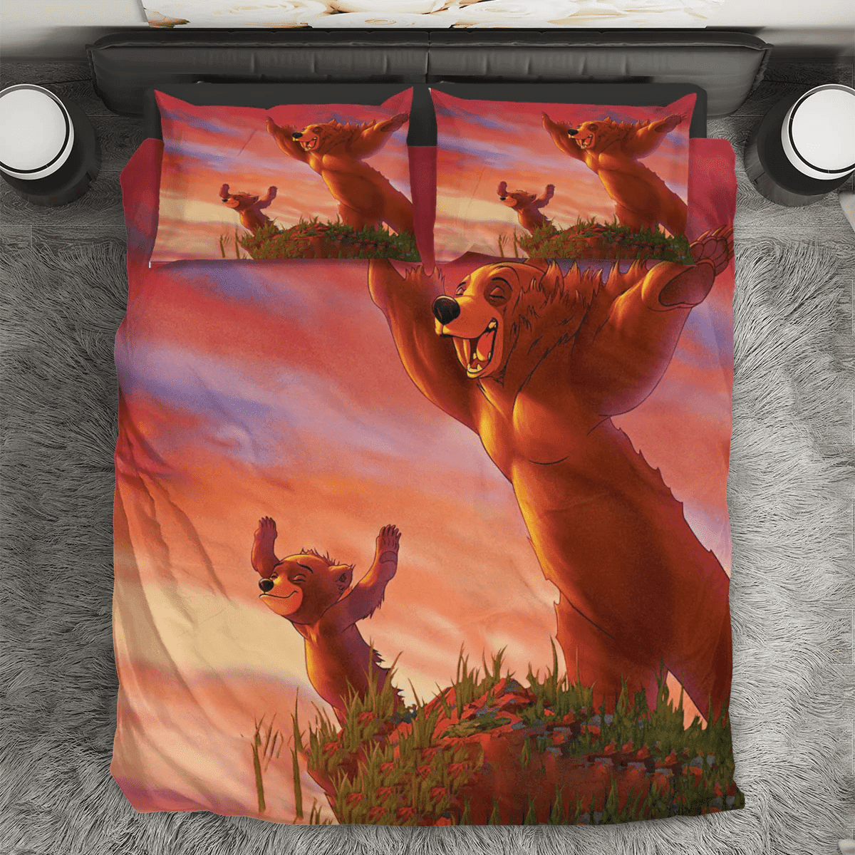 Brother Bear Poster 3 3PCS 3PCS Bedding Set Duvet Cover And Pillow Cases Gift For Fan