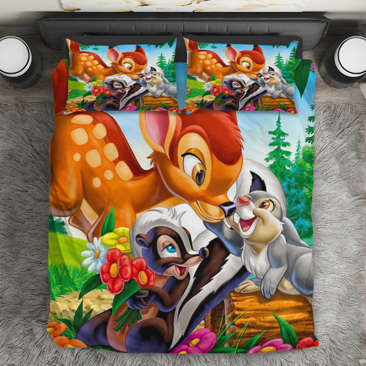 Bambi Poster 6 3PCS 3PCS Bedding Set Duvet Cover And Pillow Cases Gift For Fan