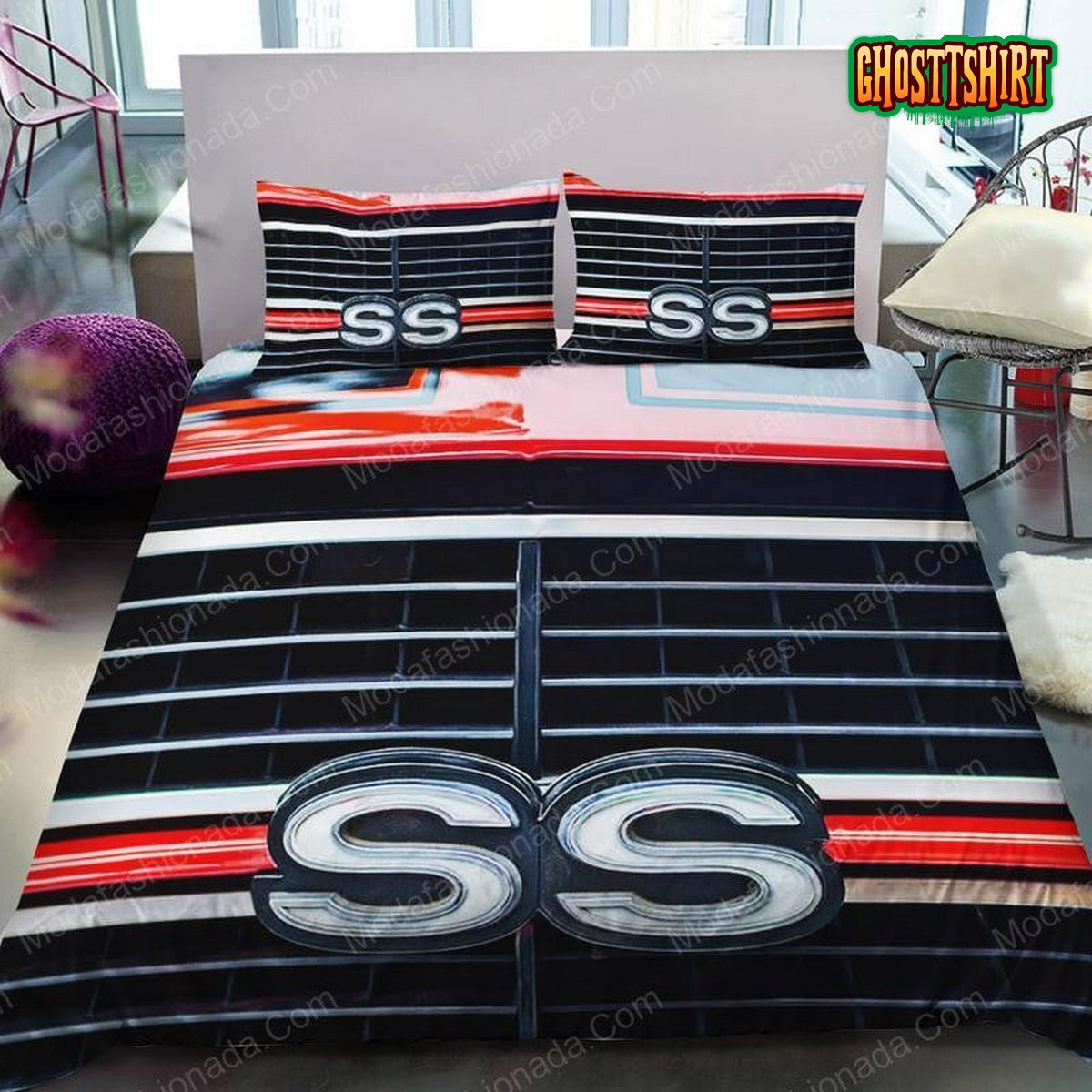1970 Chevrolet Chevelle Ss 454 Grille Cars 29 Bedding Set