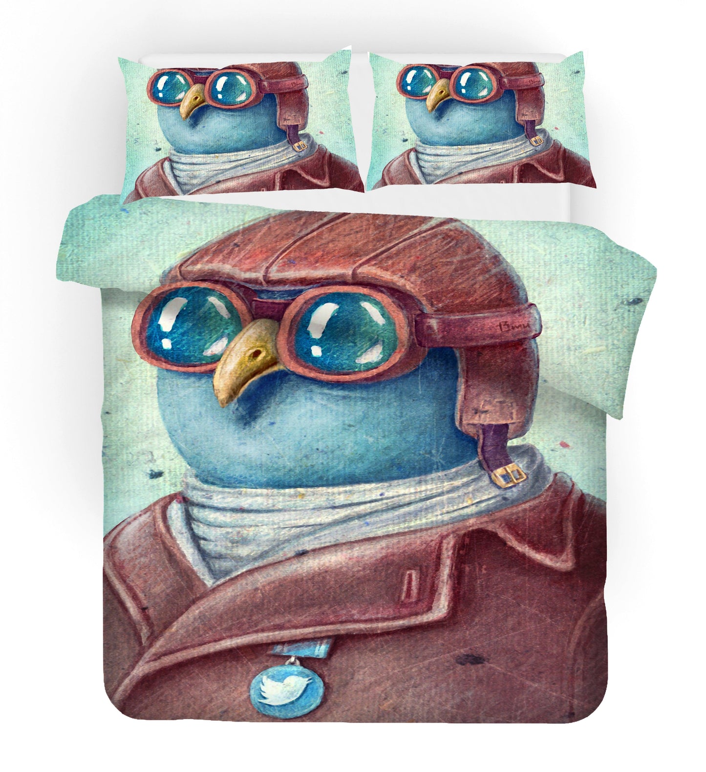 3D Blue Eagle Quilt Cover Set Bedding Set Pillowcases 123