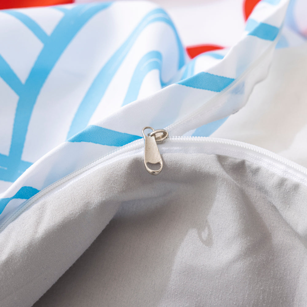 3D Carp Waves Blue Quilt Cover Set Bedding Set Duvet Cover Pillowcases 573