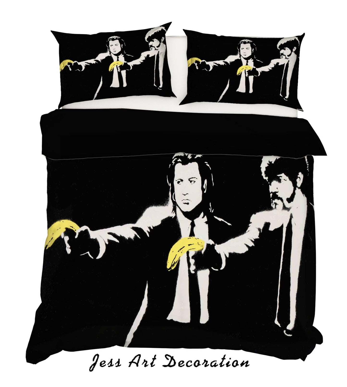 3D Banksy Pulp Fiction Quilt Cover Set Bedding Set Duvet Cover Pillowcases ZY D37
