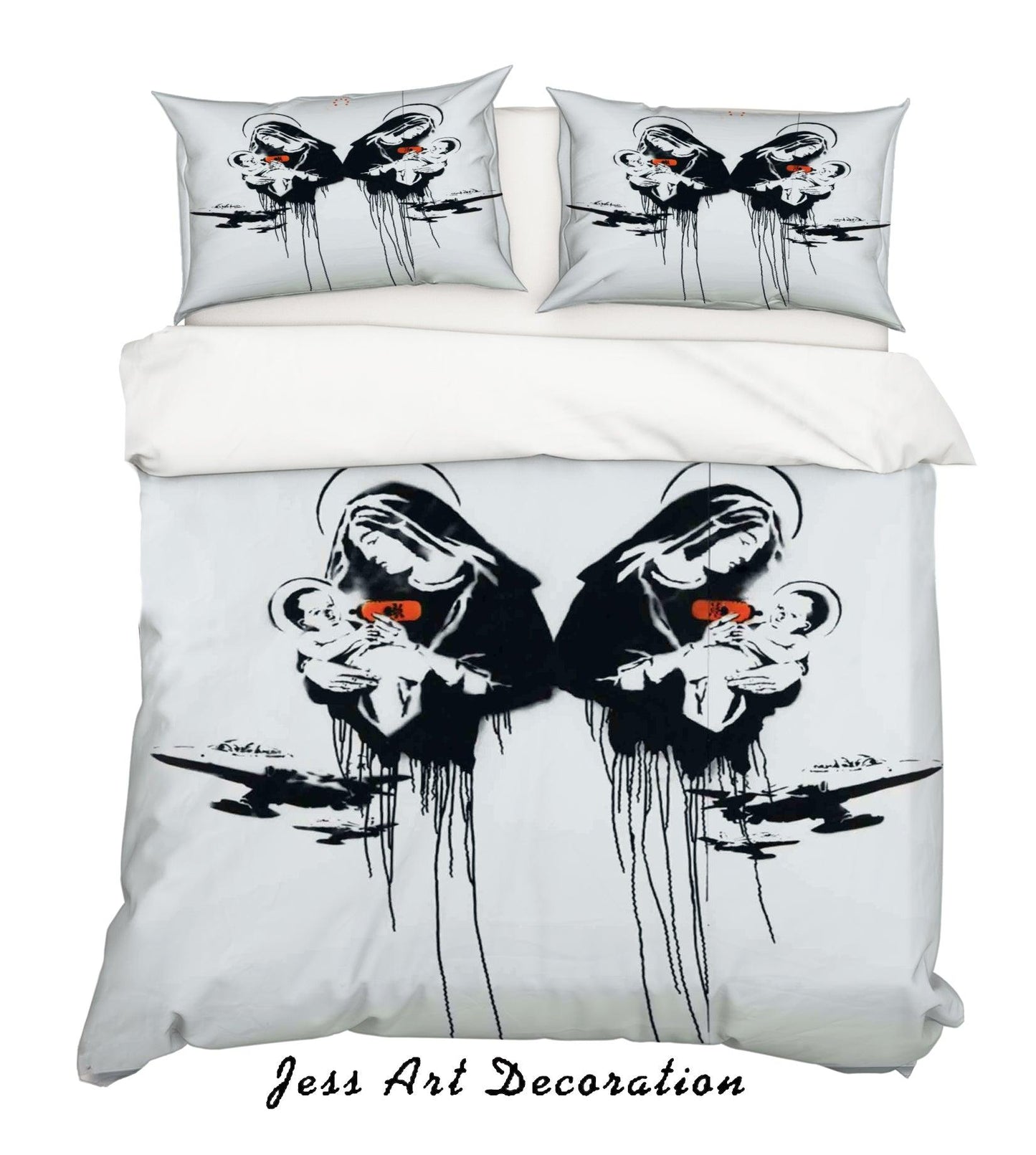 3D Banksy Untitled Toxic Marys Quilt Cover Set Bedding Set Duvet Cover Pillowcases ZY D64