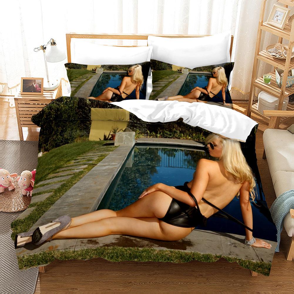 3D Bikini Girl Quilt Cover Set Bedding Set Duvet Cover Pillowcases A028 LQH