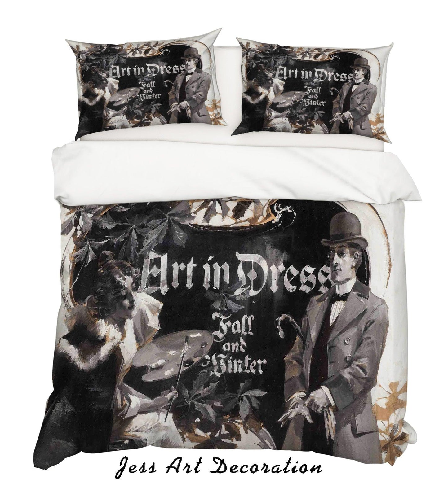 3D Black Retro Dancer Quilt Cover Set Bedding Set Pillowcases 32