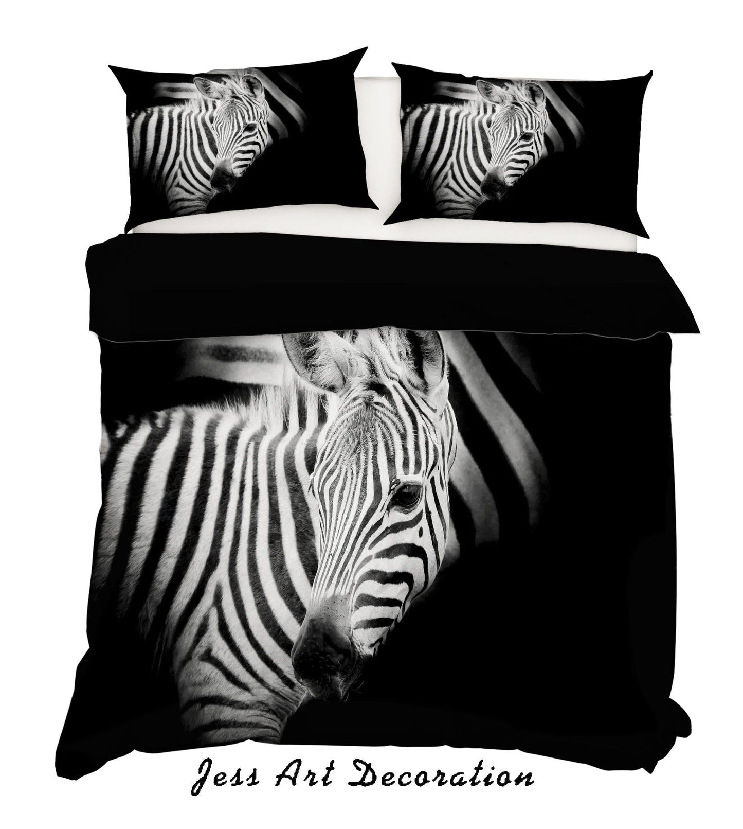 3D Black Zebra Quilt Cover Set Bedding Set Pillowcases 106