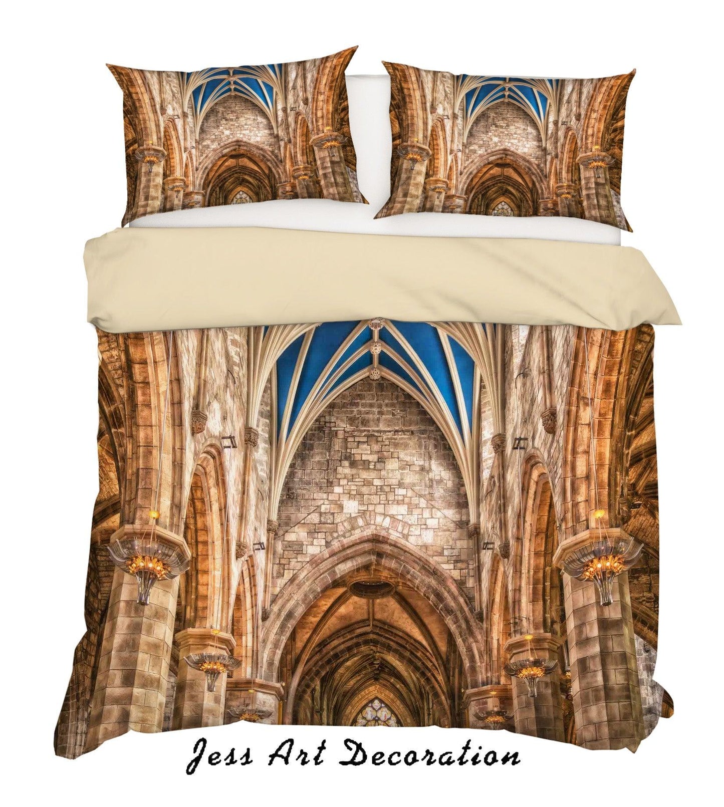 3D Architecture Building Church Quilt Cover Set Bedding Set Duvet Cover Pillowcases WJ 6926