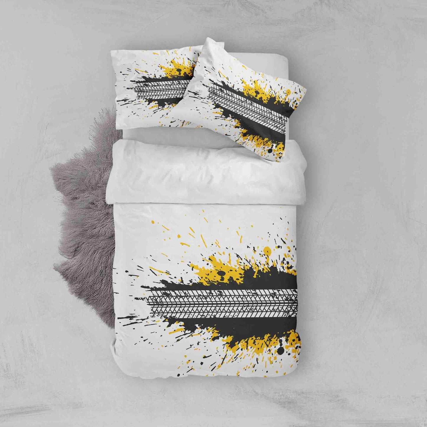 3D Abstract Tire Splash Quilt Cover Set Bedding Set Pillowcases LQH A004