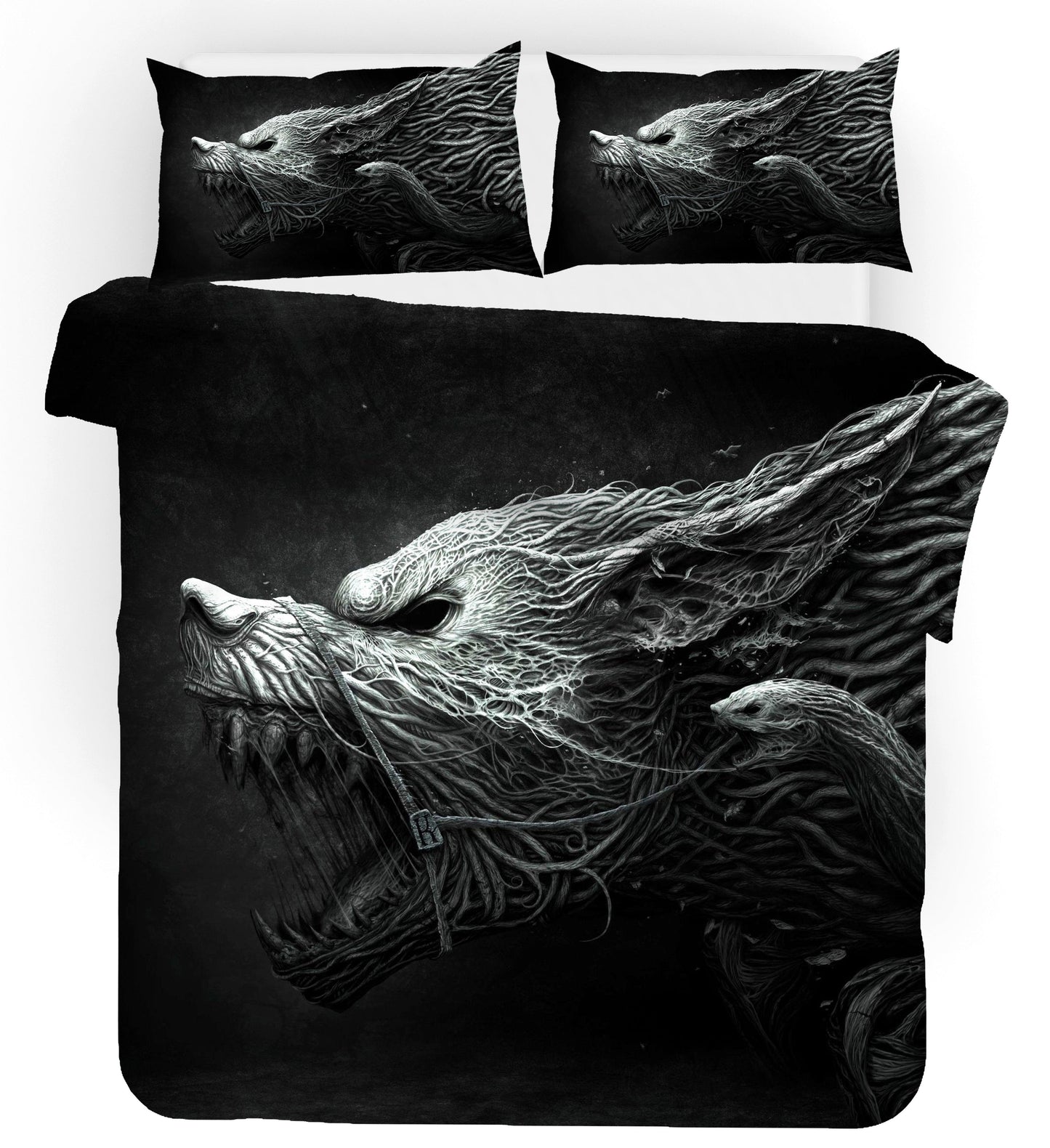 3D Black Wolf Quilt Cover Set Bedding Set Pillowcases 110