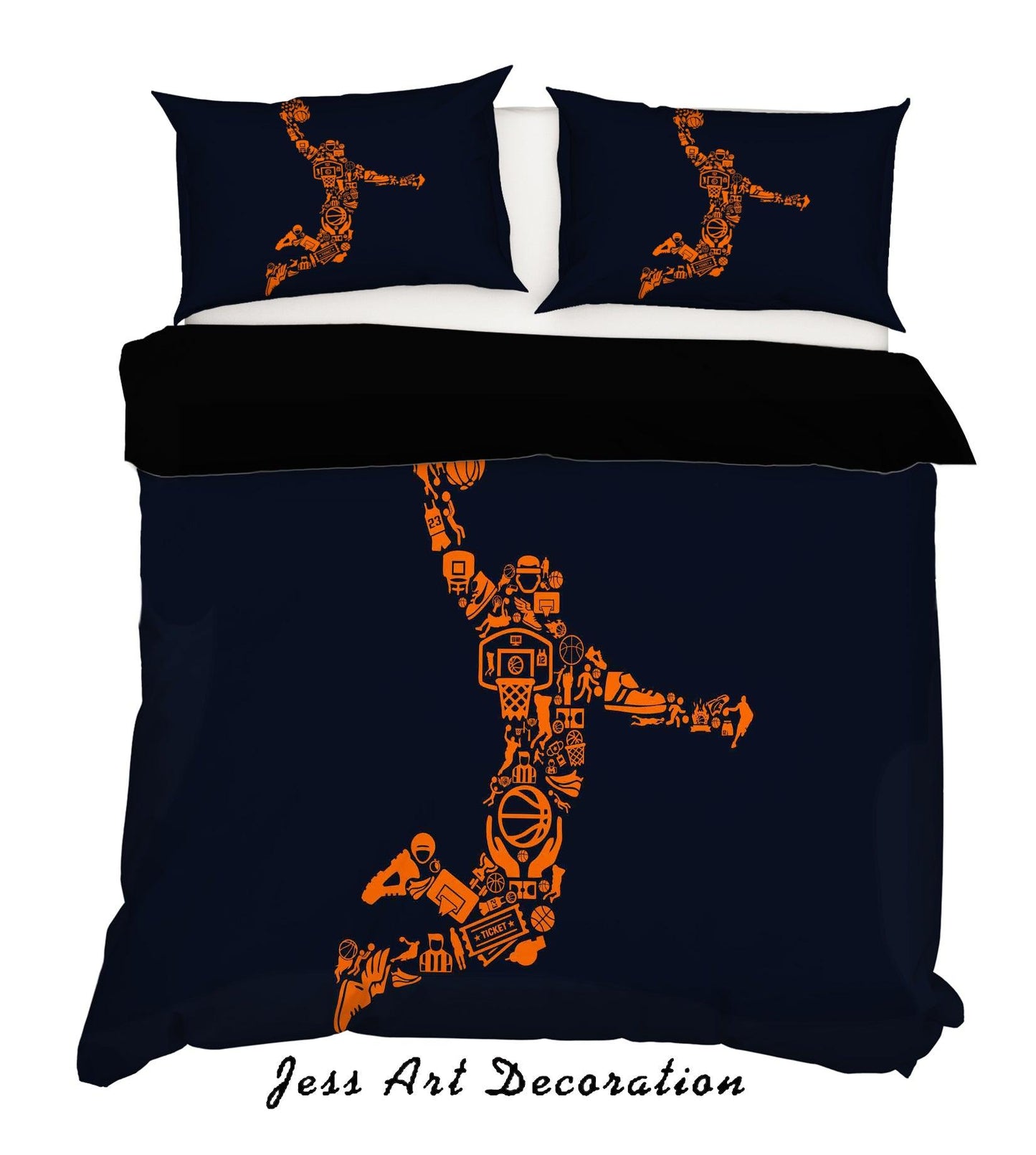 3D Basketball Player Dunk Quilt Cover Set Bedding Set Pillowcases 06