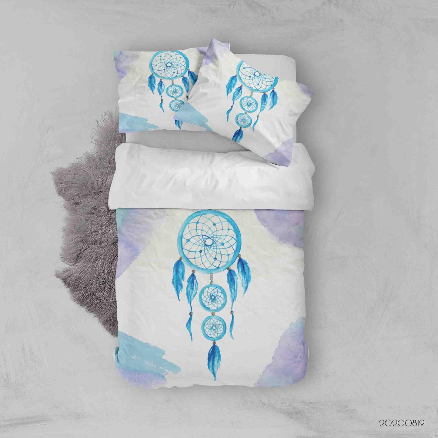 3D Blue Dreamcatcher Quilt Cover Set Bedding Set Duvet Cover Pillowcases LXL