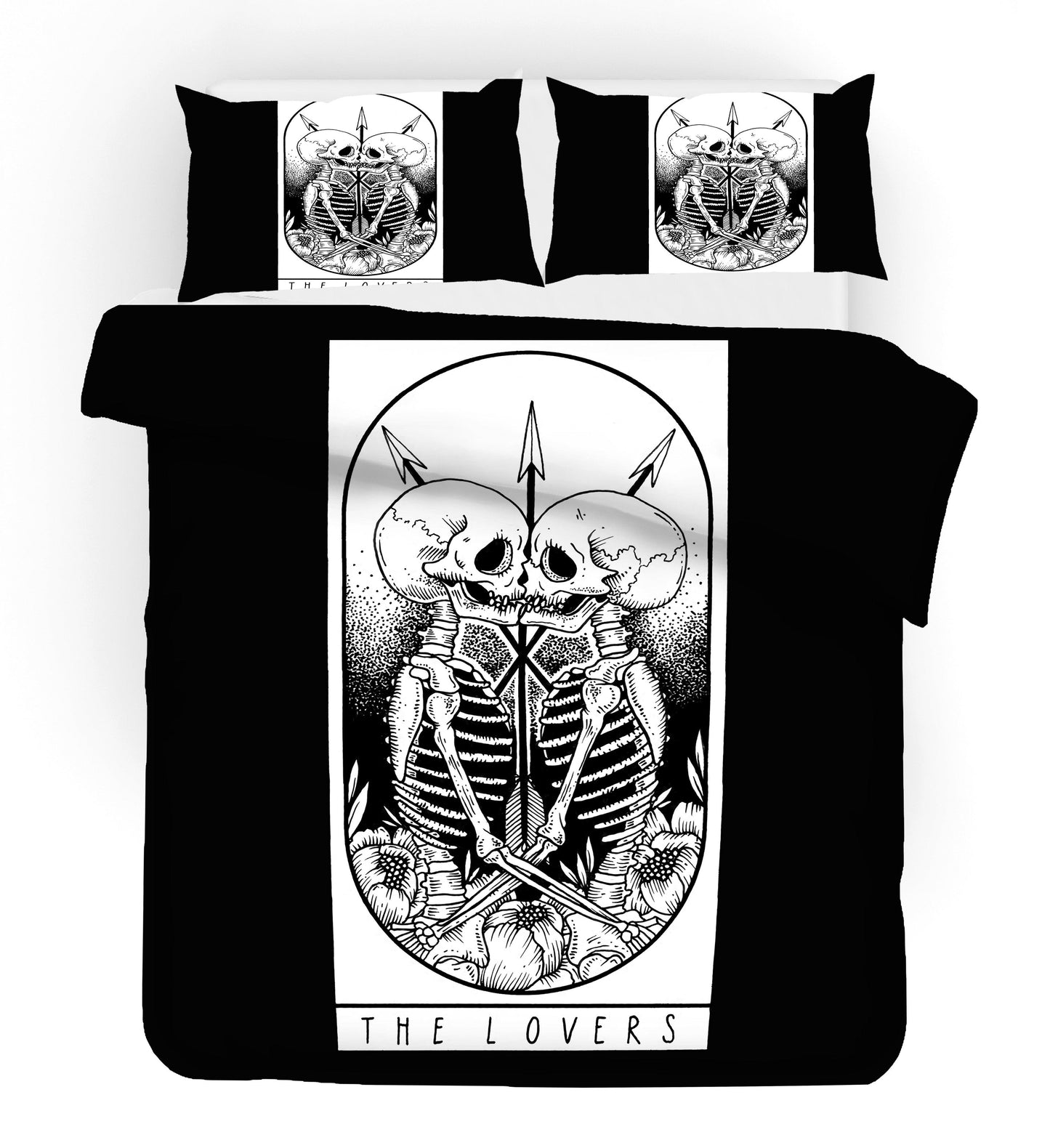 3D Black White Skeleton Skull Quilt Cover Set Bedding Set Pillowcases 135