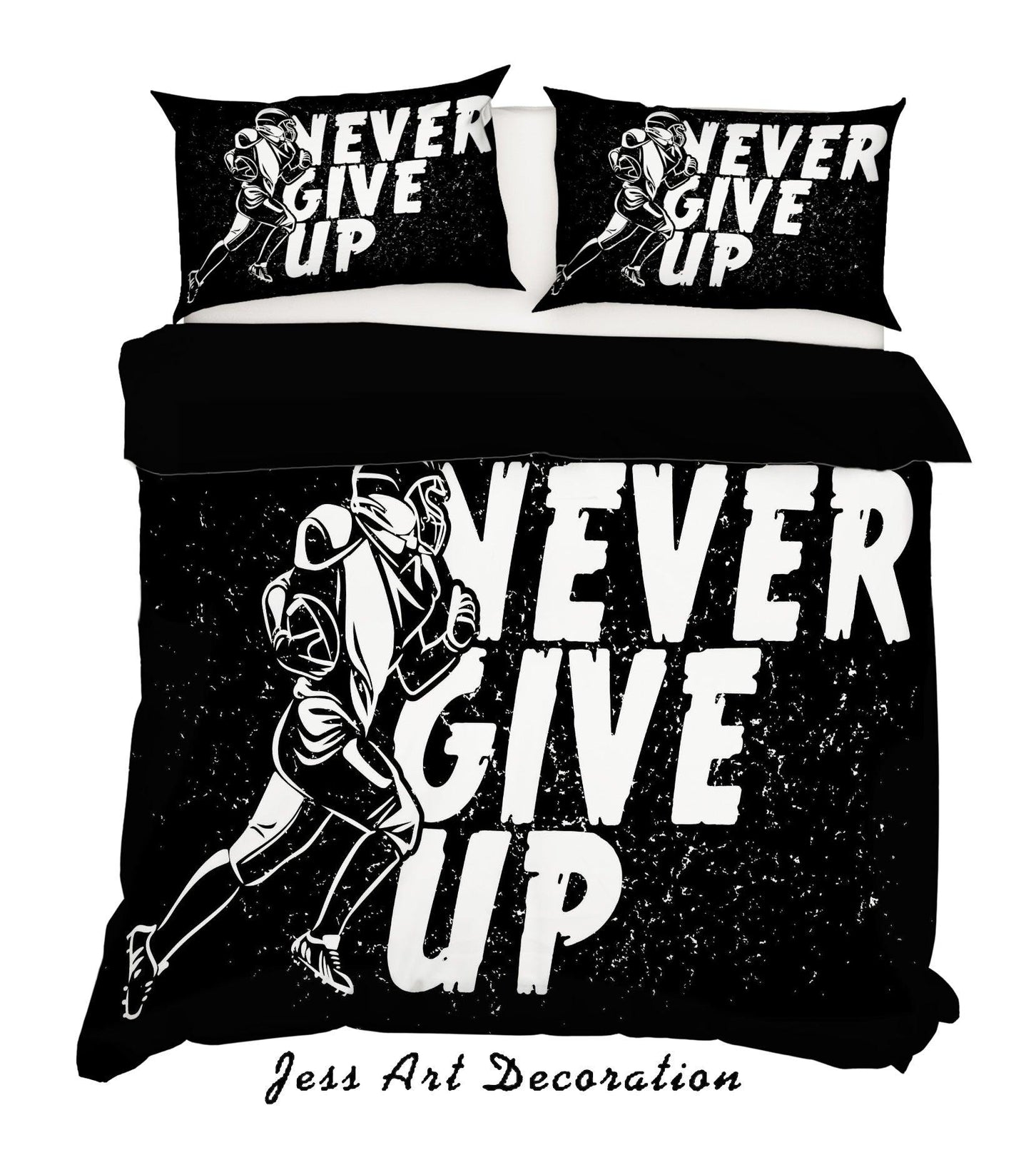 3D American Football Player Quilt Cover Set Bedding Set Pillowcases 93