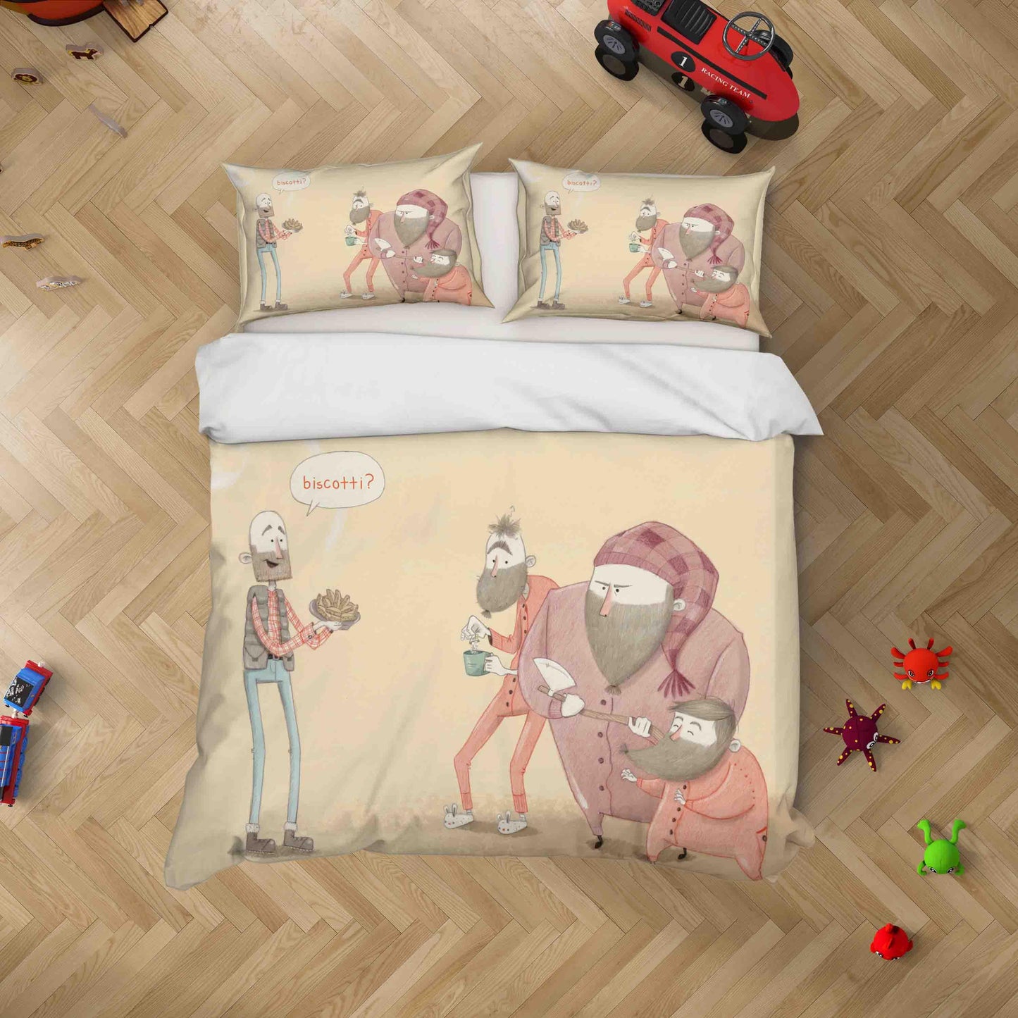 3D Cartoon Character Quilt Cover Set Bedding Set Duvet Cover Pillowcases SF052