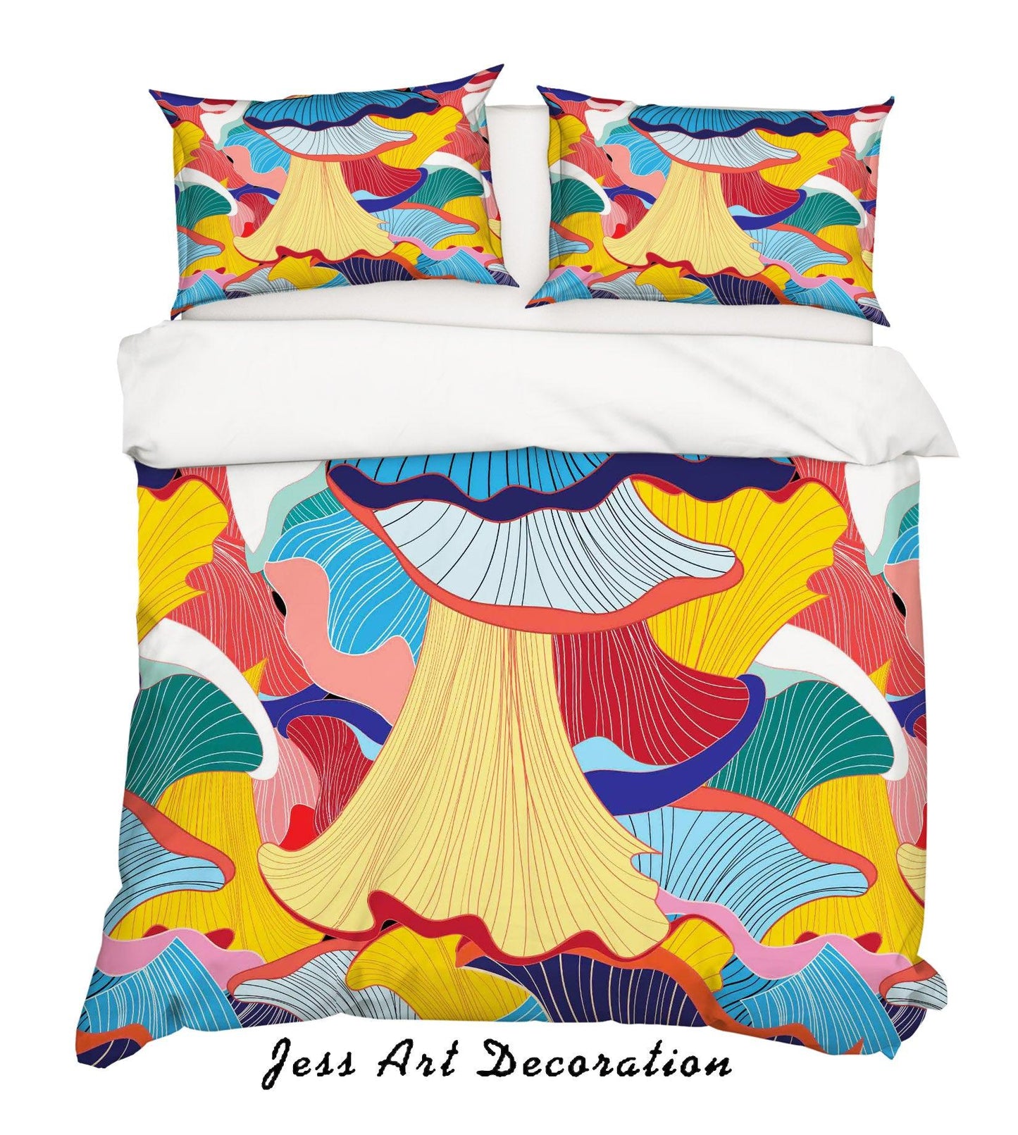 3D Abstract Floral Quilt Cover Set Bedding Set Pillowcases 07