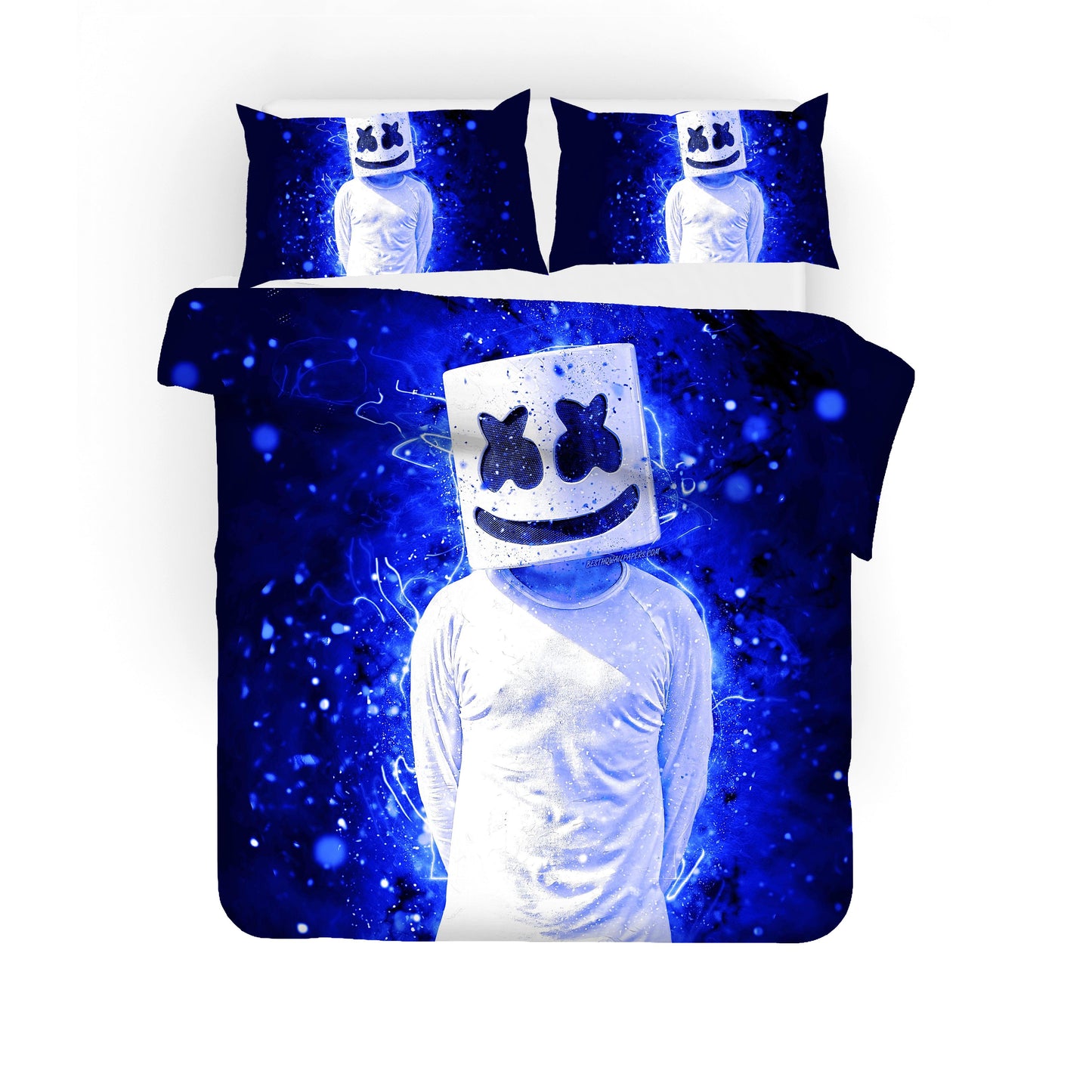 3D Blue Marshmello Doctom Quilt Cover Set Bedding Set Pillowcases 13