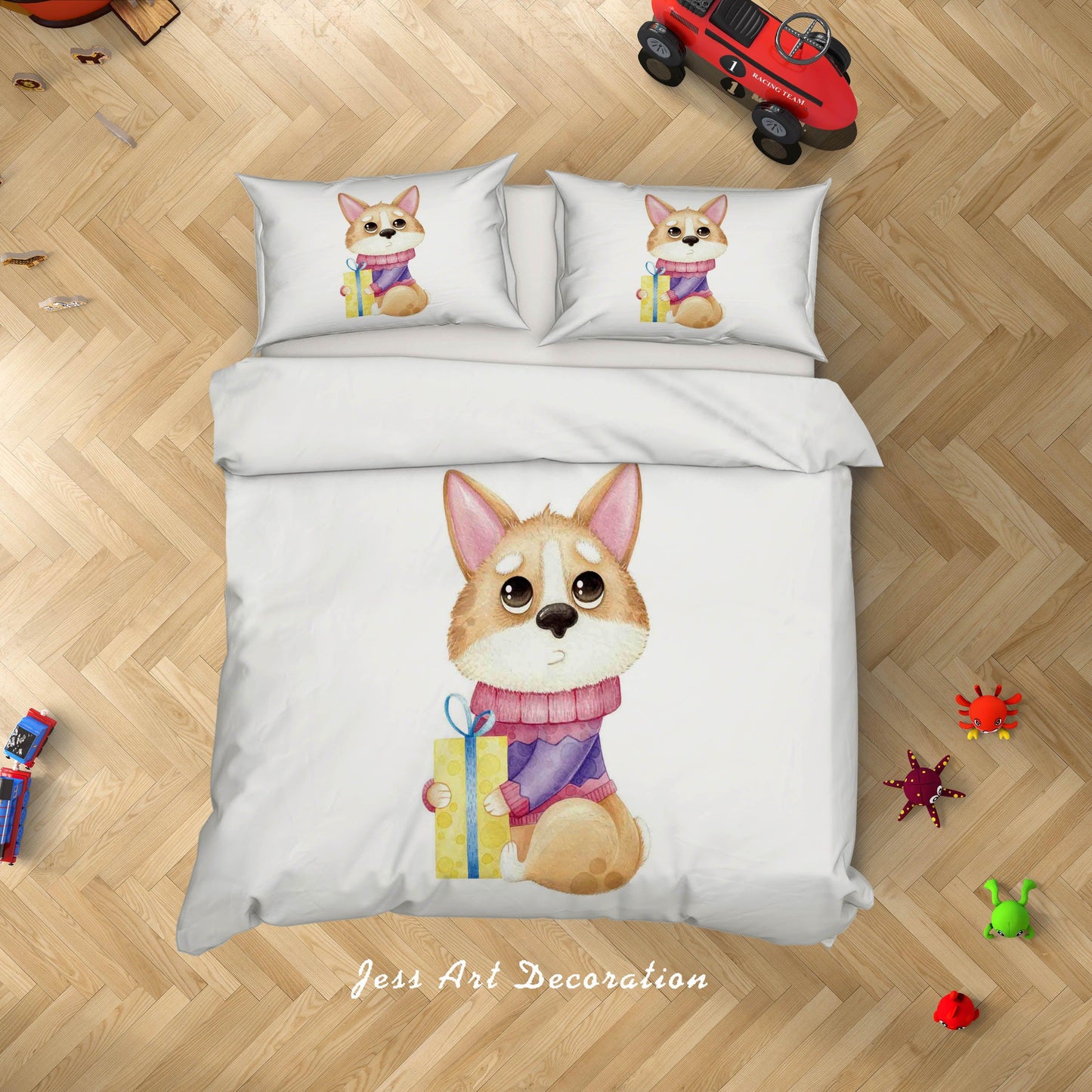 3D Cartoon Dog Quilt Cover Set Bedding Set Duvet Cover Pillowcases SF15