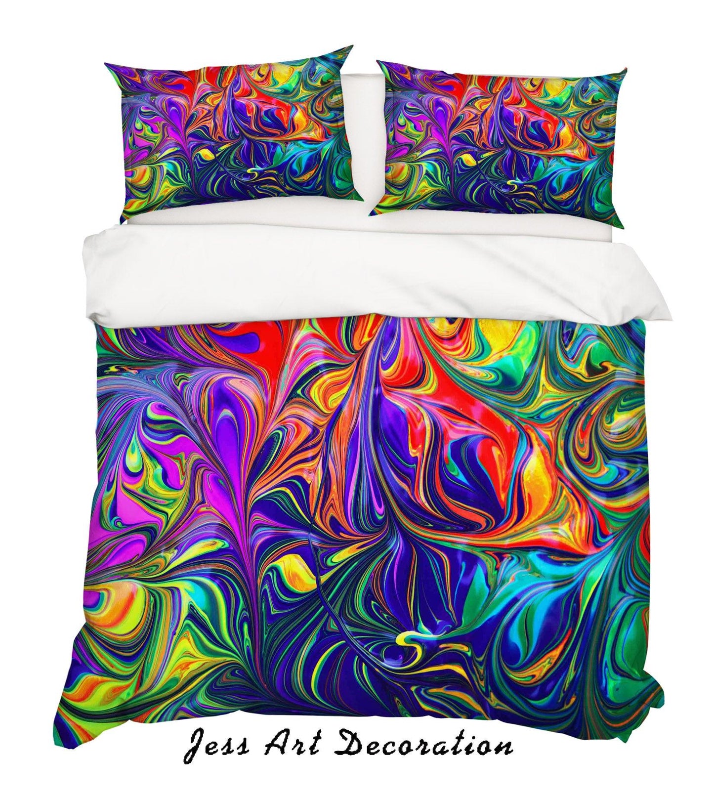 3D Abstract Color Pattern Quilt Cover Set Bedding Set Duvet Cover Pillowcases LQH A160