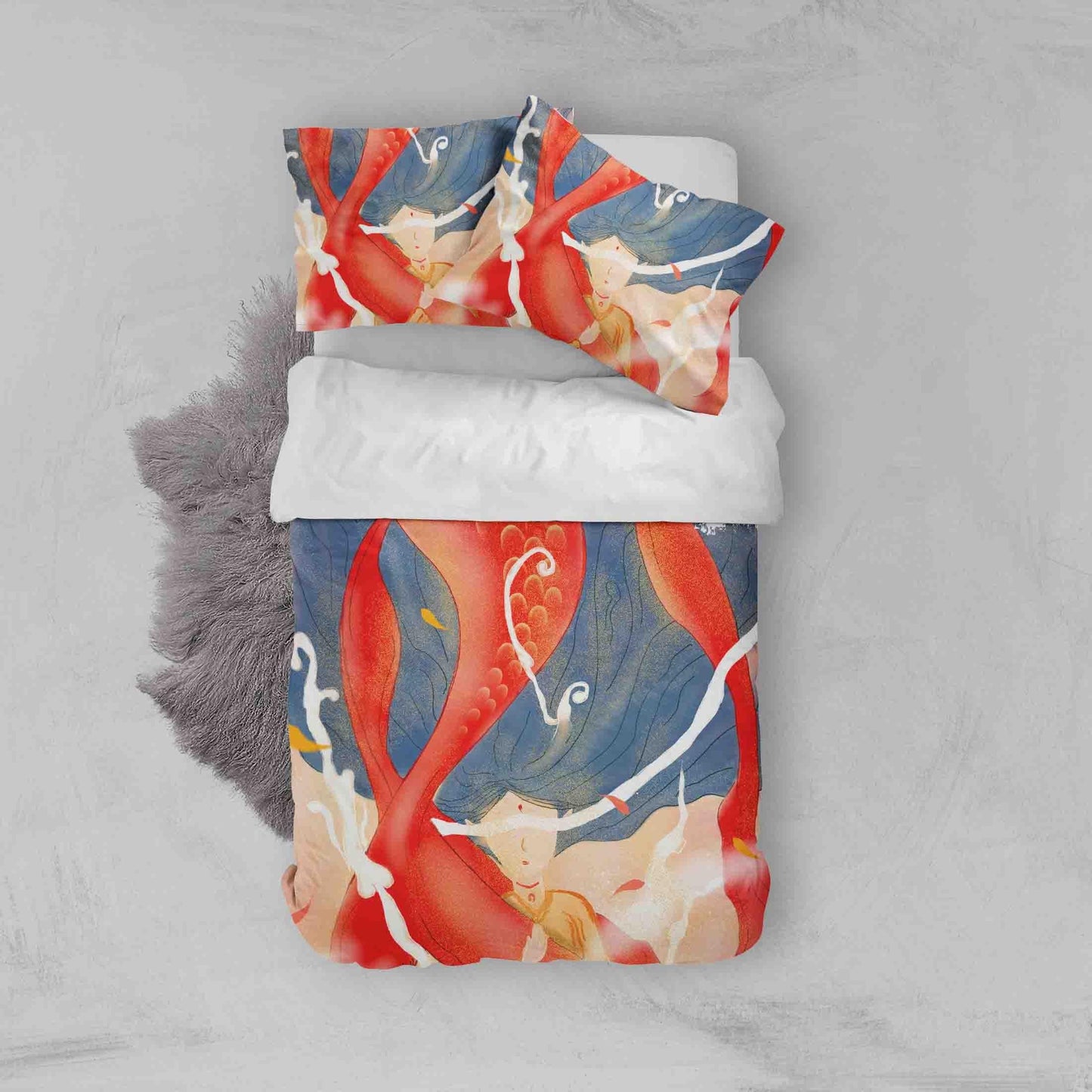 3D Abstract Japanese Beauty Quilt Cover Set Bedding Set Pillowcases 06