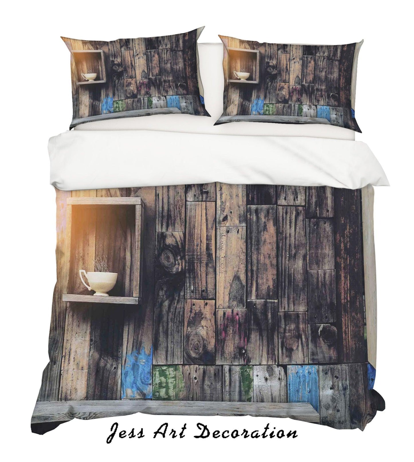 3D Board Quilt Cover Set Bedding Set Pillowcases 65