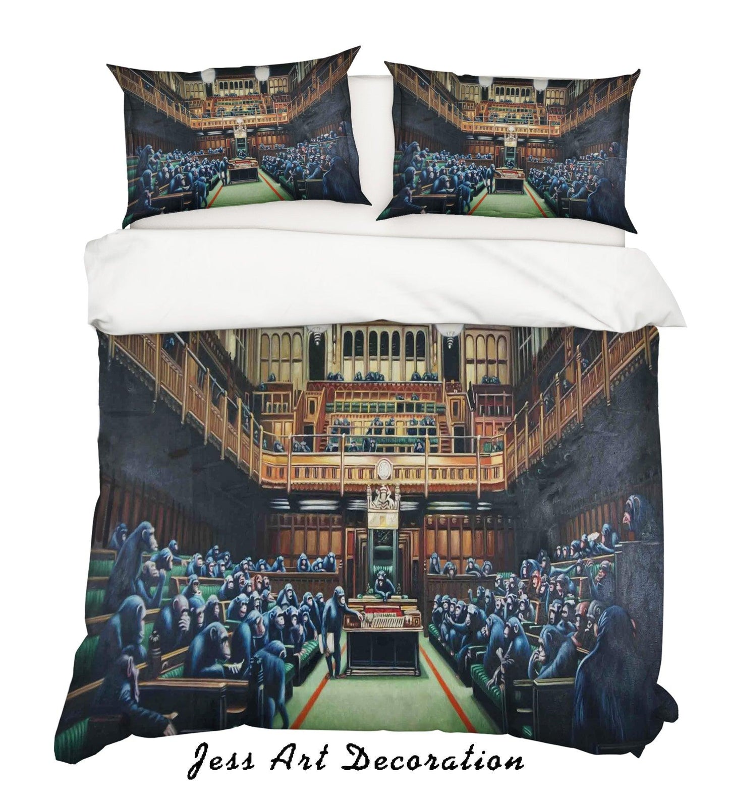 3D Banksy Devolved Parliament Quilt Cover Set Bedding Set Pillowcasesn ZY D16