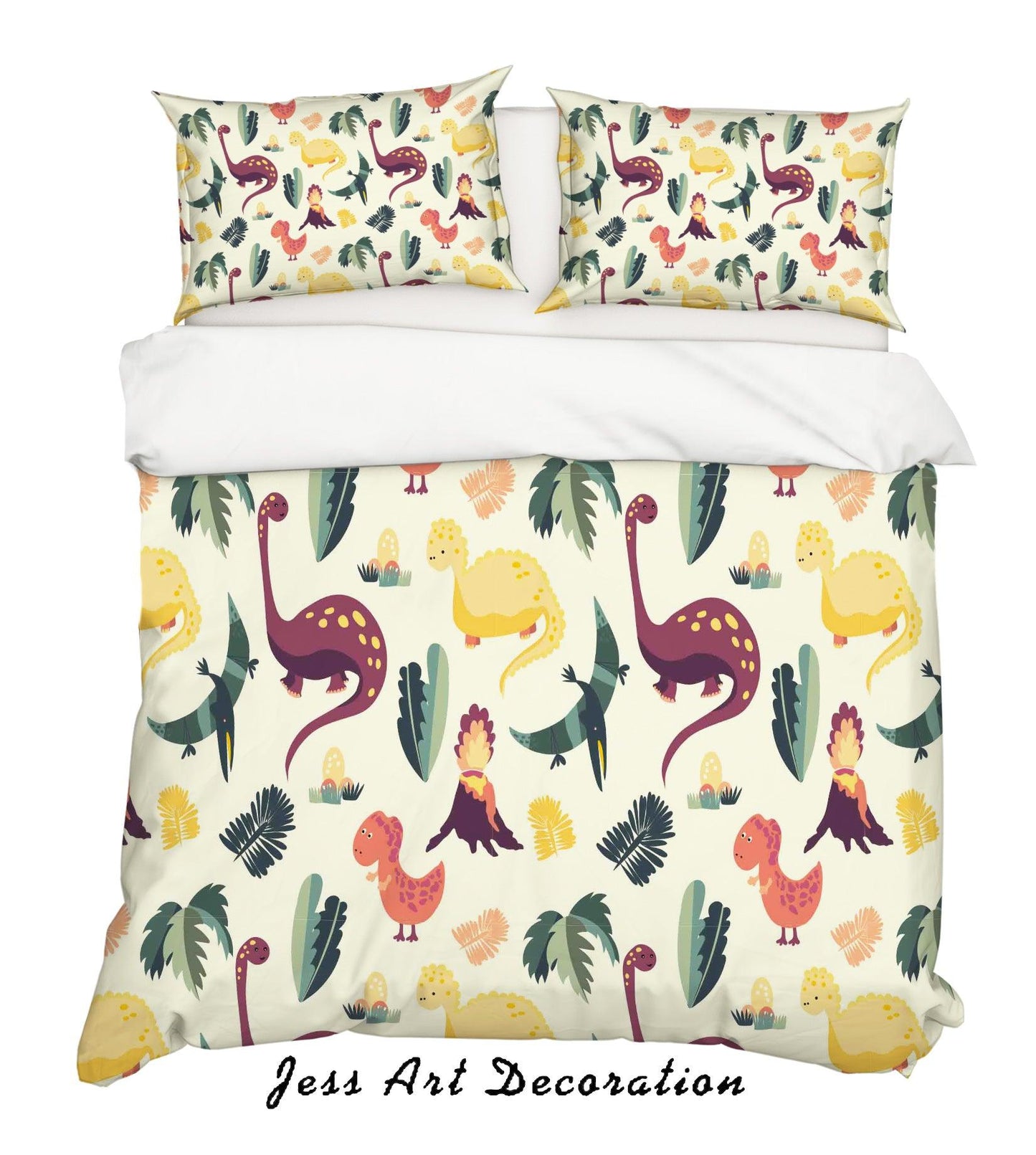 3D Cartoon Dinosaur Quilt Cover Set Bedding Set Pillowcases 71