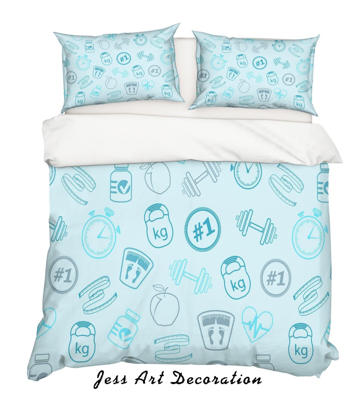 3D Blue Sports Stick Figure Quilt Cover Set Bedding Set Pillowcases 59