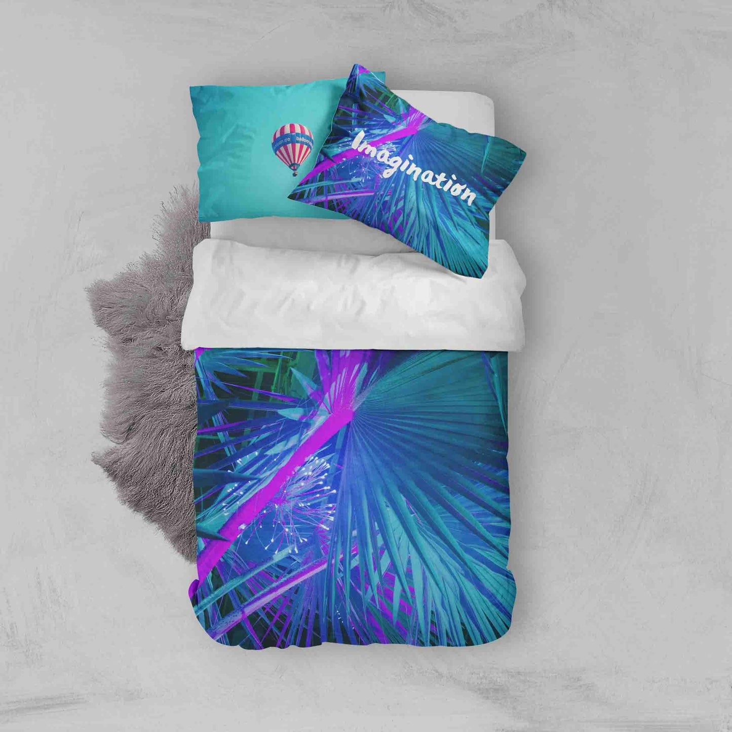 3D Blue Leaves Quilt Cover Set Bedding Set Pillowcases 133