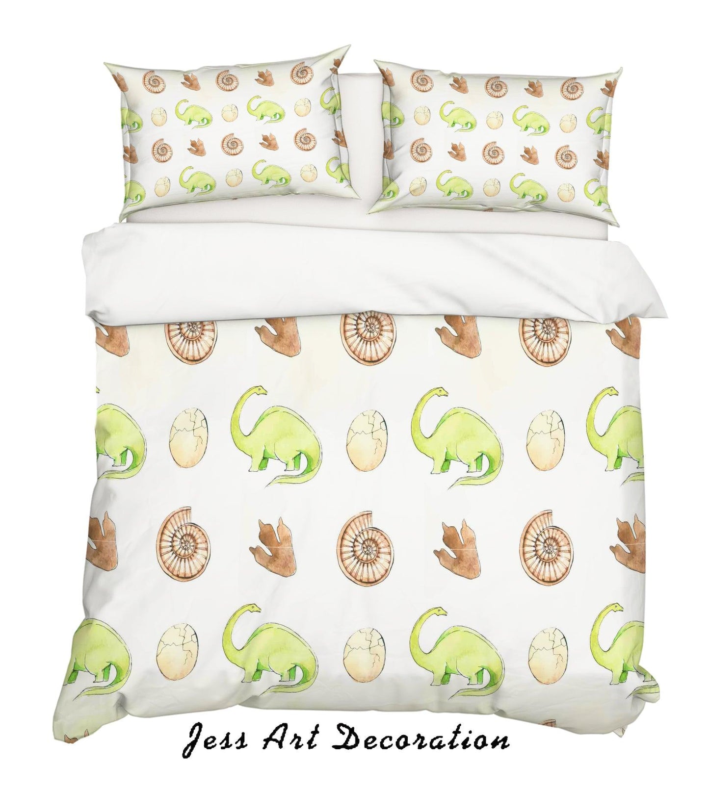 3D Cartoon Dinosaur Snail Quilt Cover Set Bedding Set Pillowcases 129