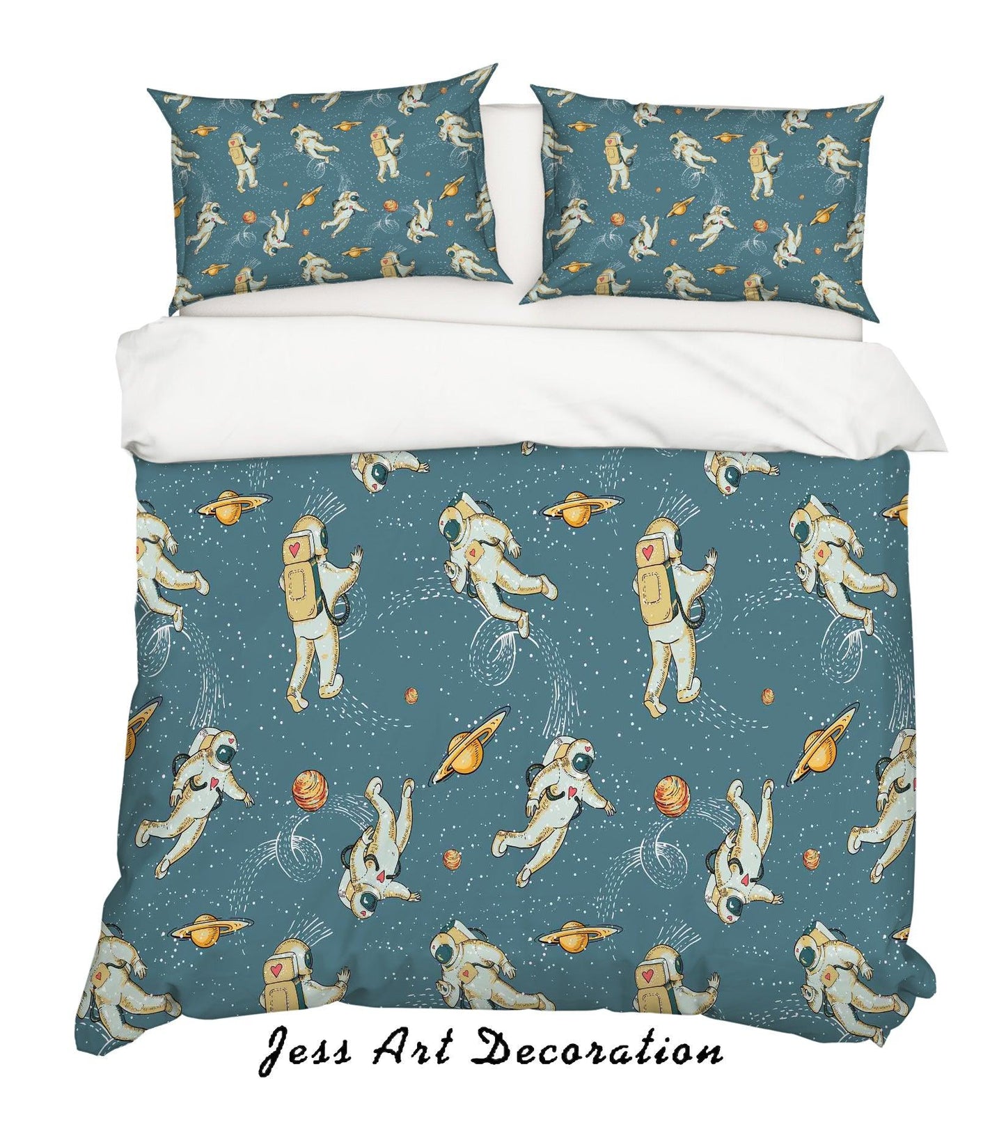 3D Astronaut Planet Quilt Cover Set Bedding Set Pillowcases 71
