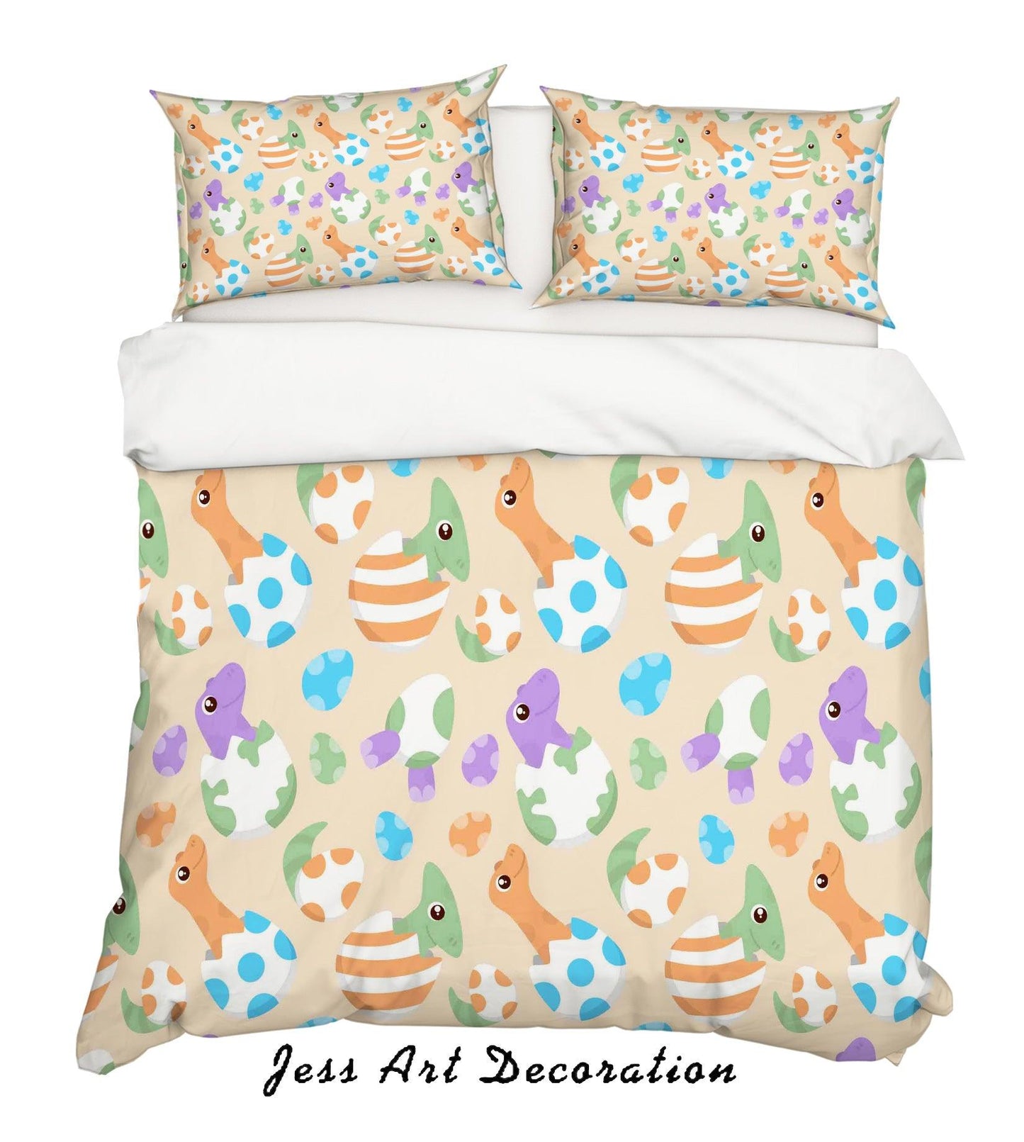 3D Cartoon Dinosaur Egg Quilt Cover Set Bedding Set Pillowcases 38