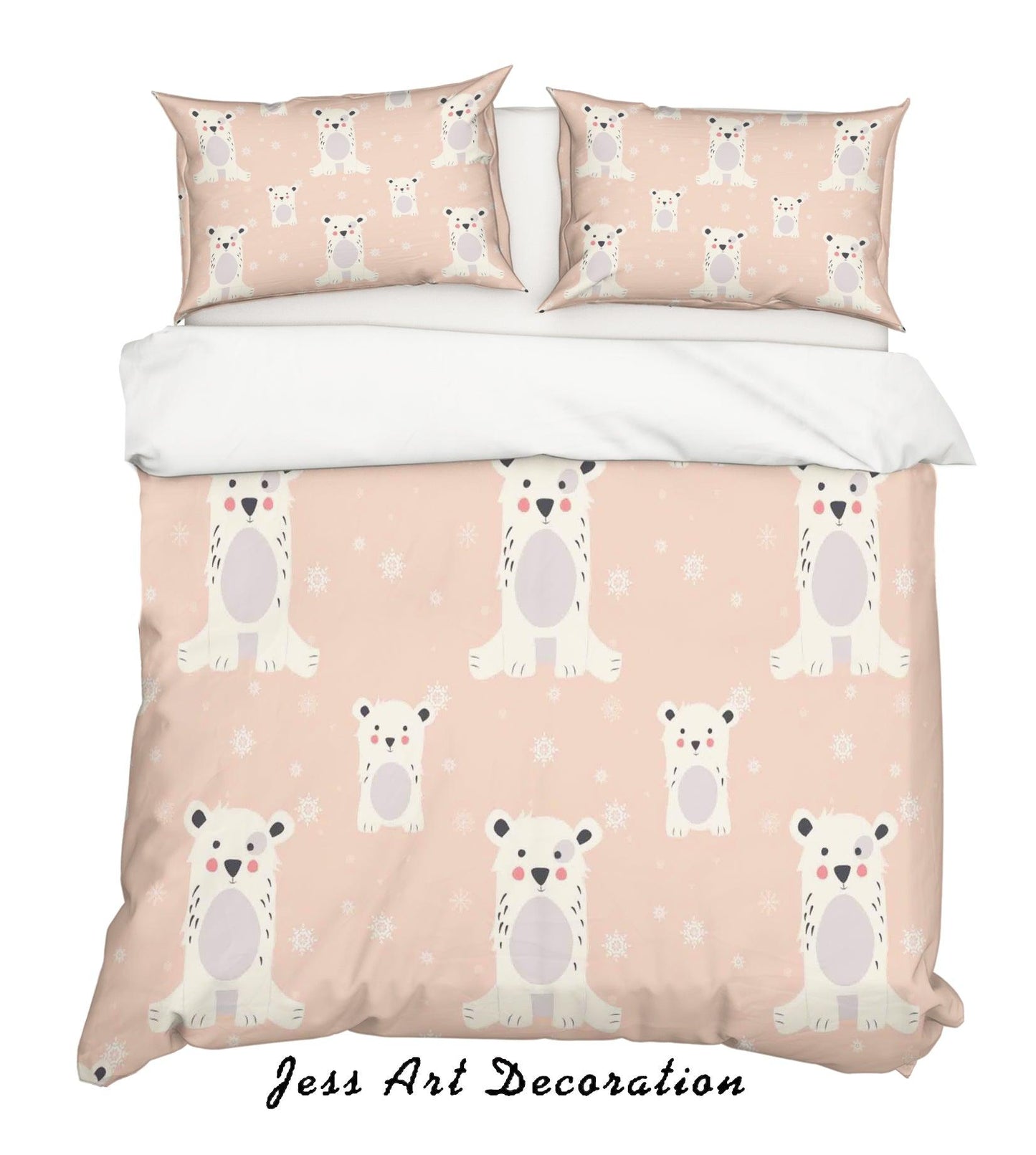 3D Cartoon Bear Quilt Cover Set Bedding Set Pillowcases 3