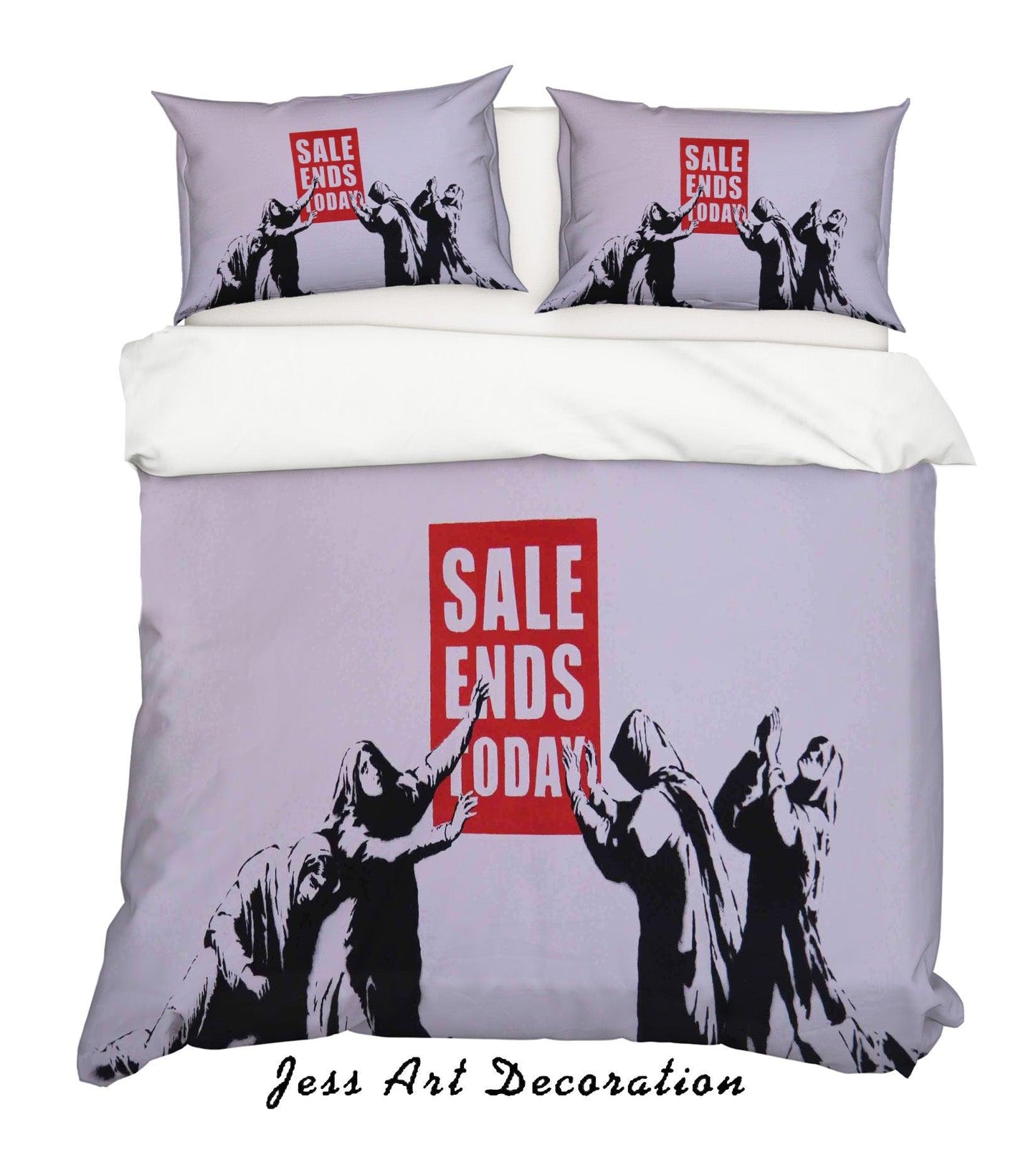 3D Banksy Mural Prayer Women Letter Sails End Today Quilt Cover Set Bedding Set Duvet Cover Pillowcases ZY D129