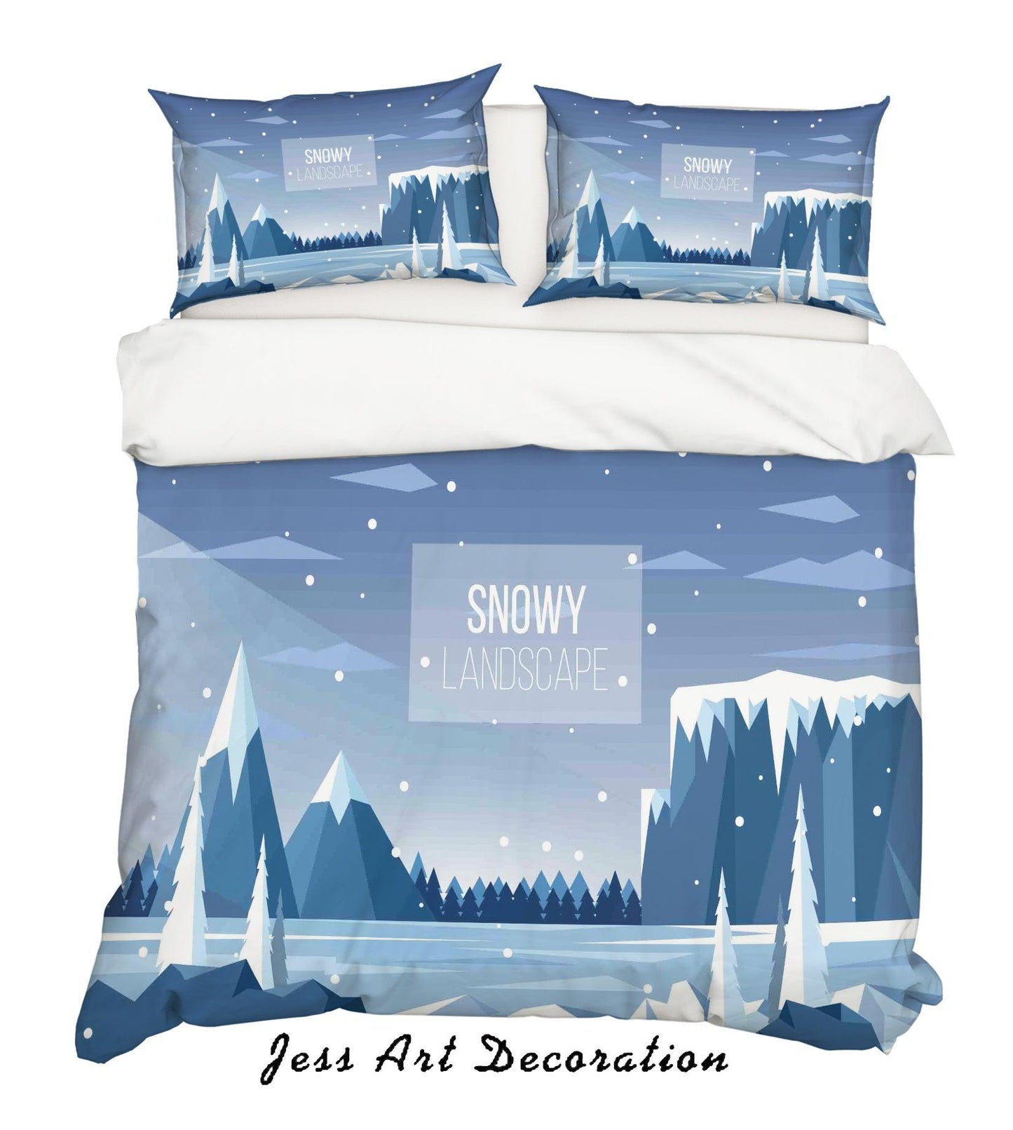 3D Cartoon Forest Blue Plant Quilt Cover Set Bedding Set Pillowcases 12