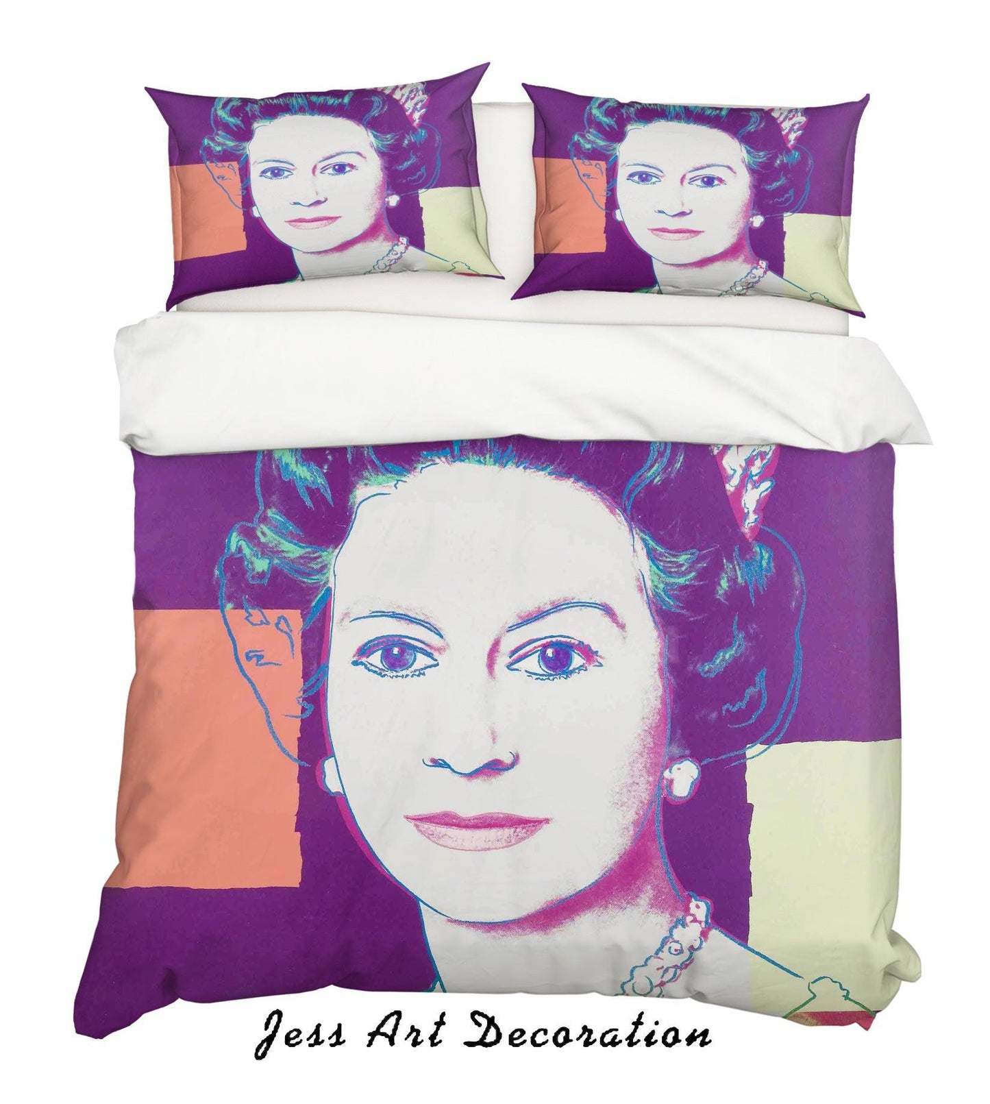 3D Andy Warhol Colorized Lady Violet Quilt Cover Set Bedding Set Duvet Cover Pillowcases ZY D19