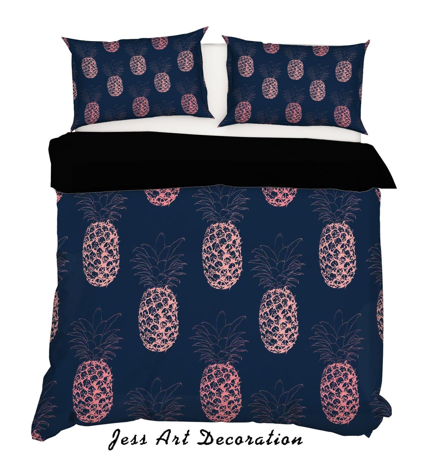 3D Blue Pink Pineapple Quilt Cover Set Bedding Set Pillowcases SF15